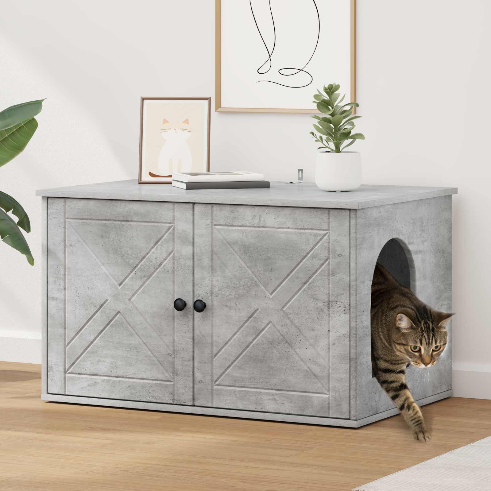 Casa per Gatti Calcestruzzo 85 x 55 x 50,5 cm