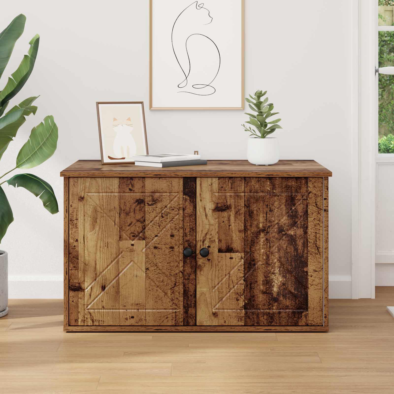Casa per Gatti Legno antico 85 x 55 x 50,5 cm