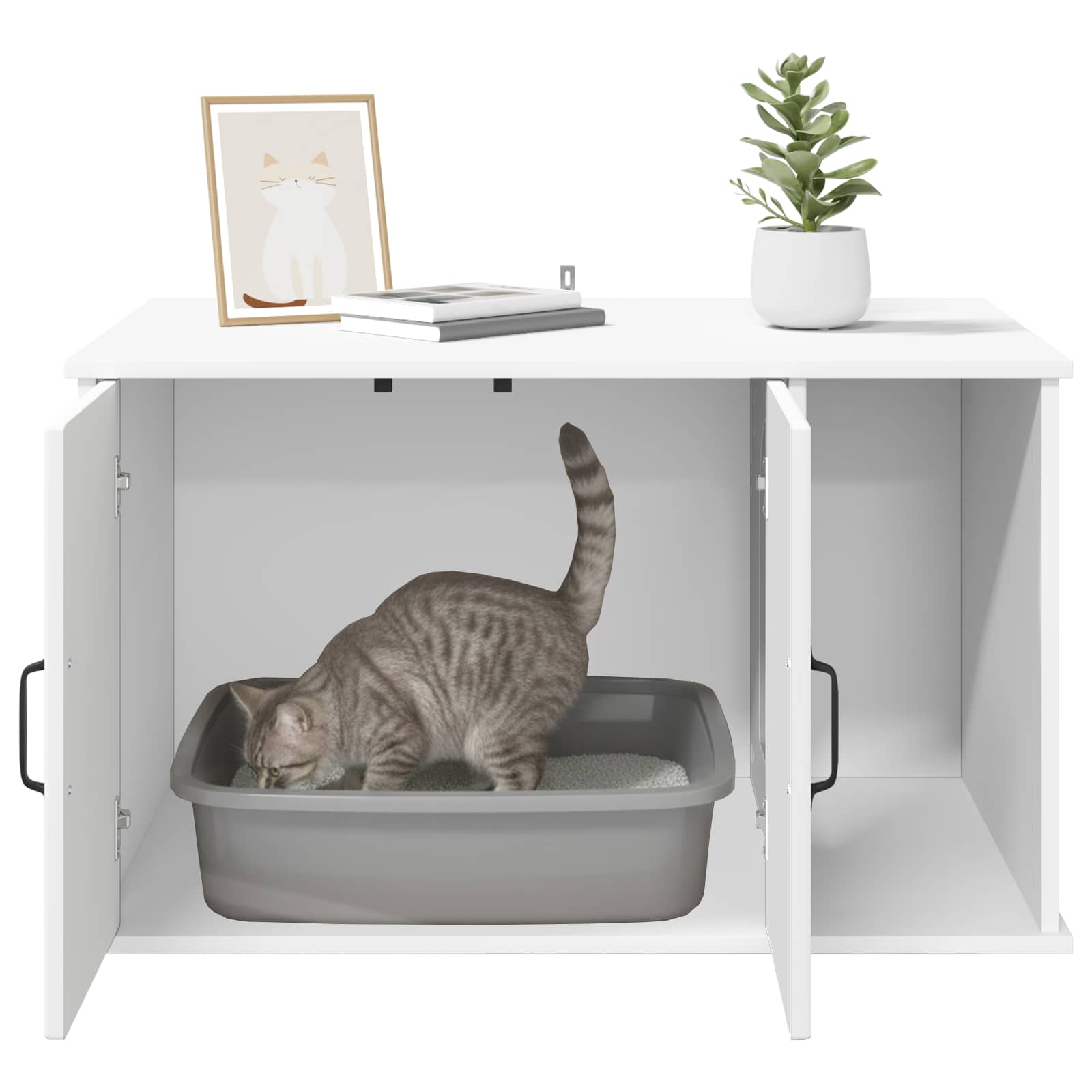 Casa per Gatti Bianco 85 x 55 x 50,5 cm Legno ingegnerizzato