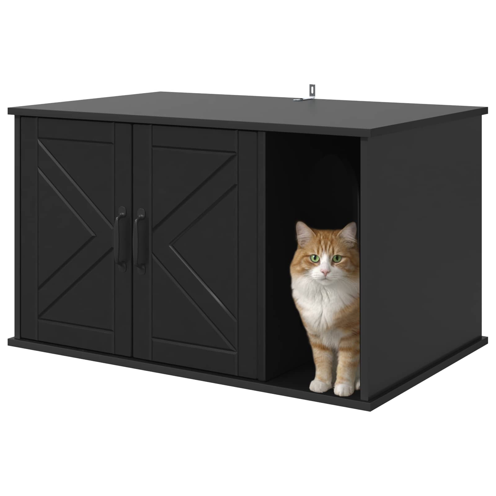Casa per Gatti Nero 85 x 55 x 50,5 cm Legno ingegnerizzato