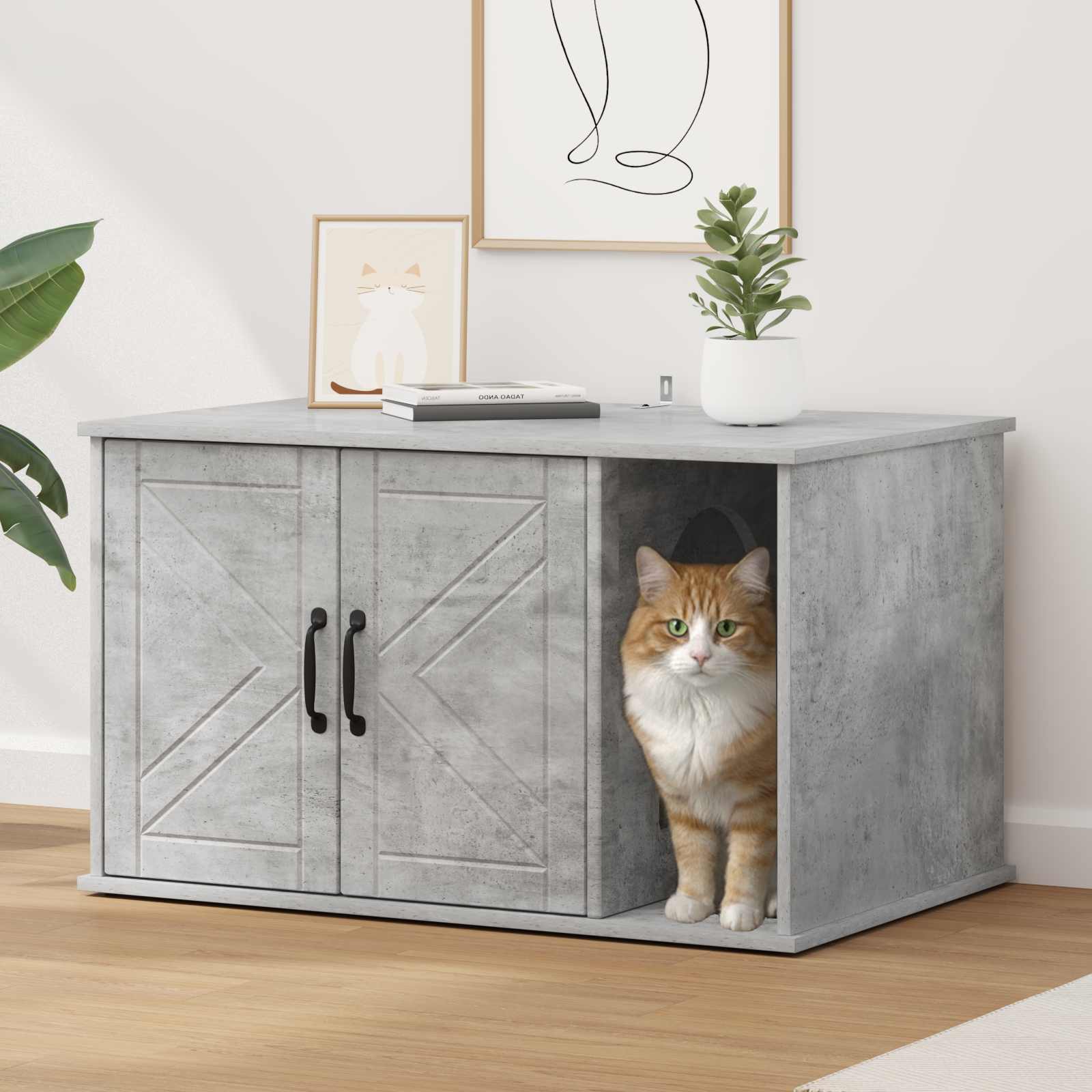 Casa per Gatti Calcestruzzo 85 x 55 x 50,5 cm