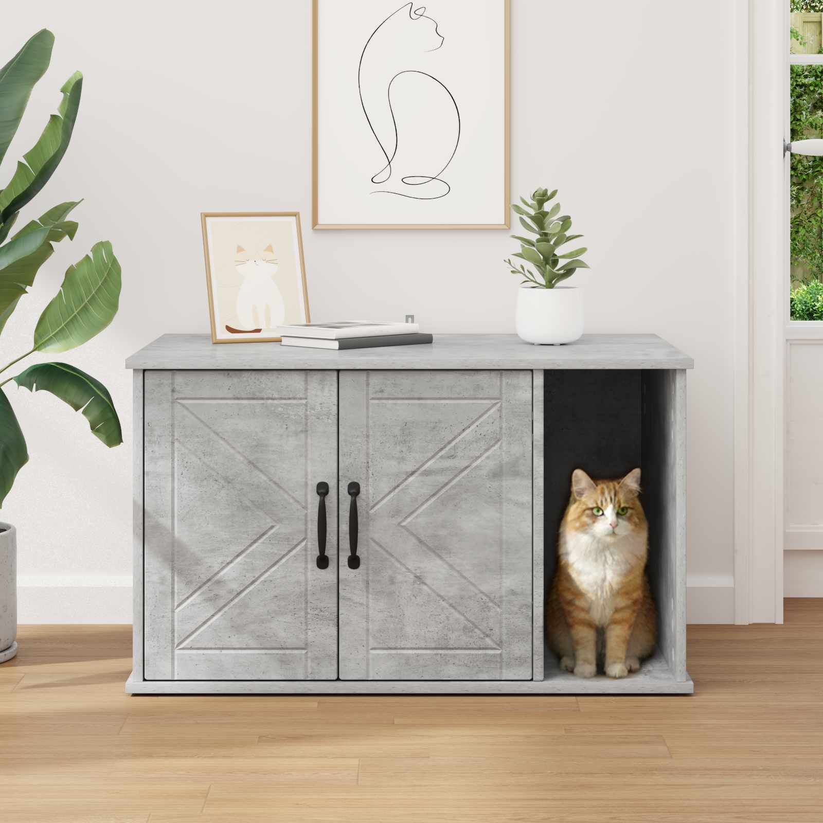 Casa per Gatti Calcestruzzo 85 x 55 x 50,5 cm