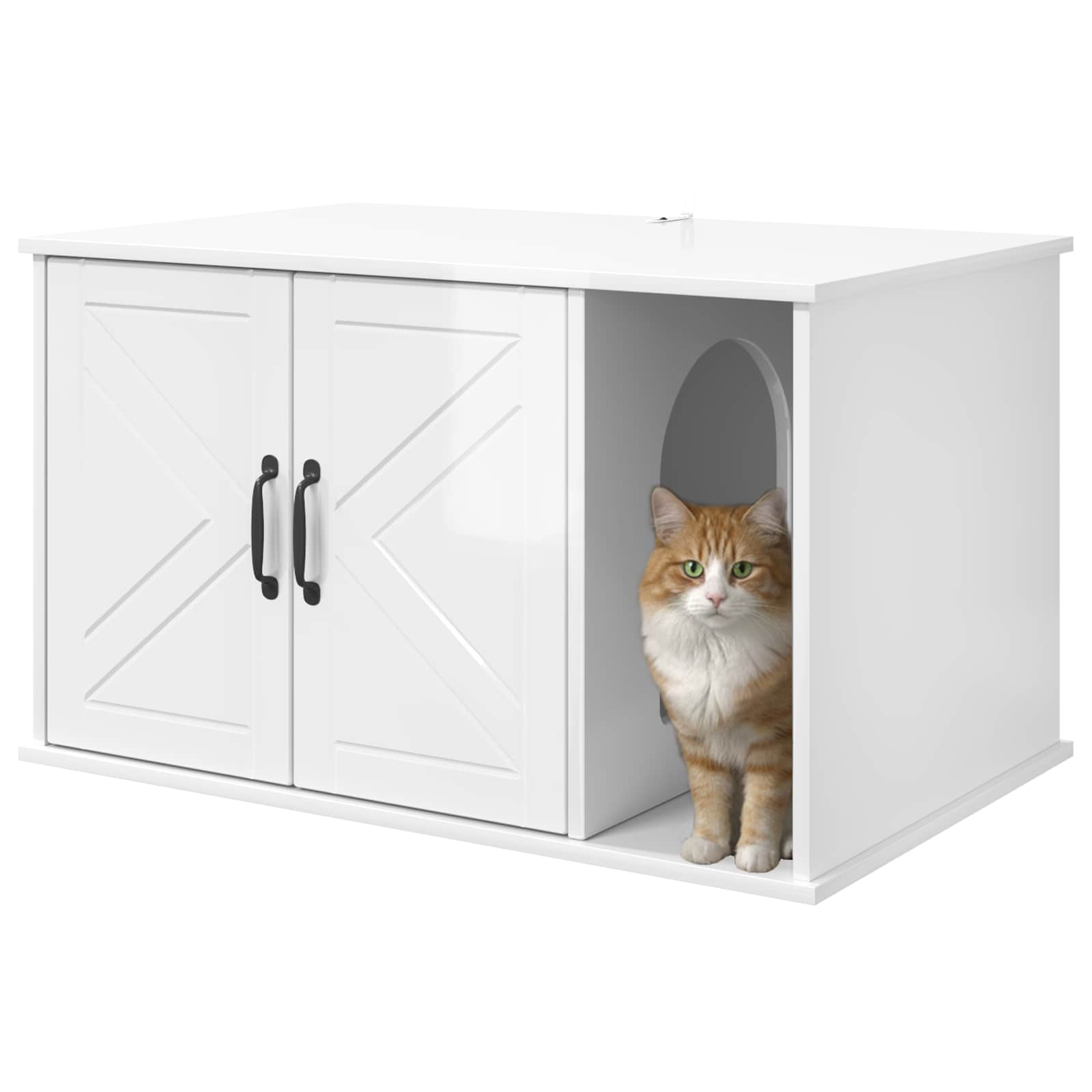 Casa per Gatti Bianco Lucido 85 x 55 x 50,5 cm
