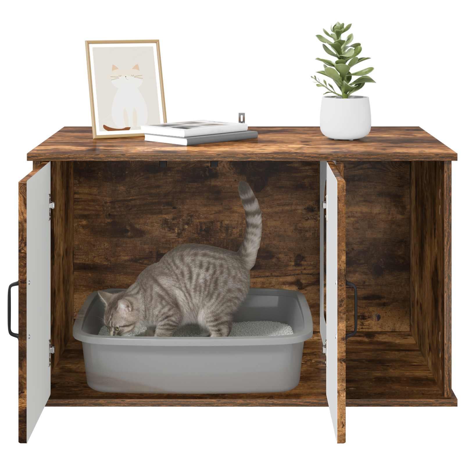 Casa per Gatti Rovere Fumo 85 x 55 x 50,5 cm