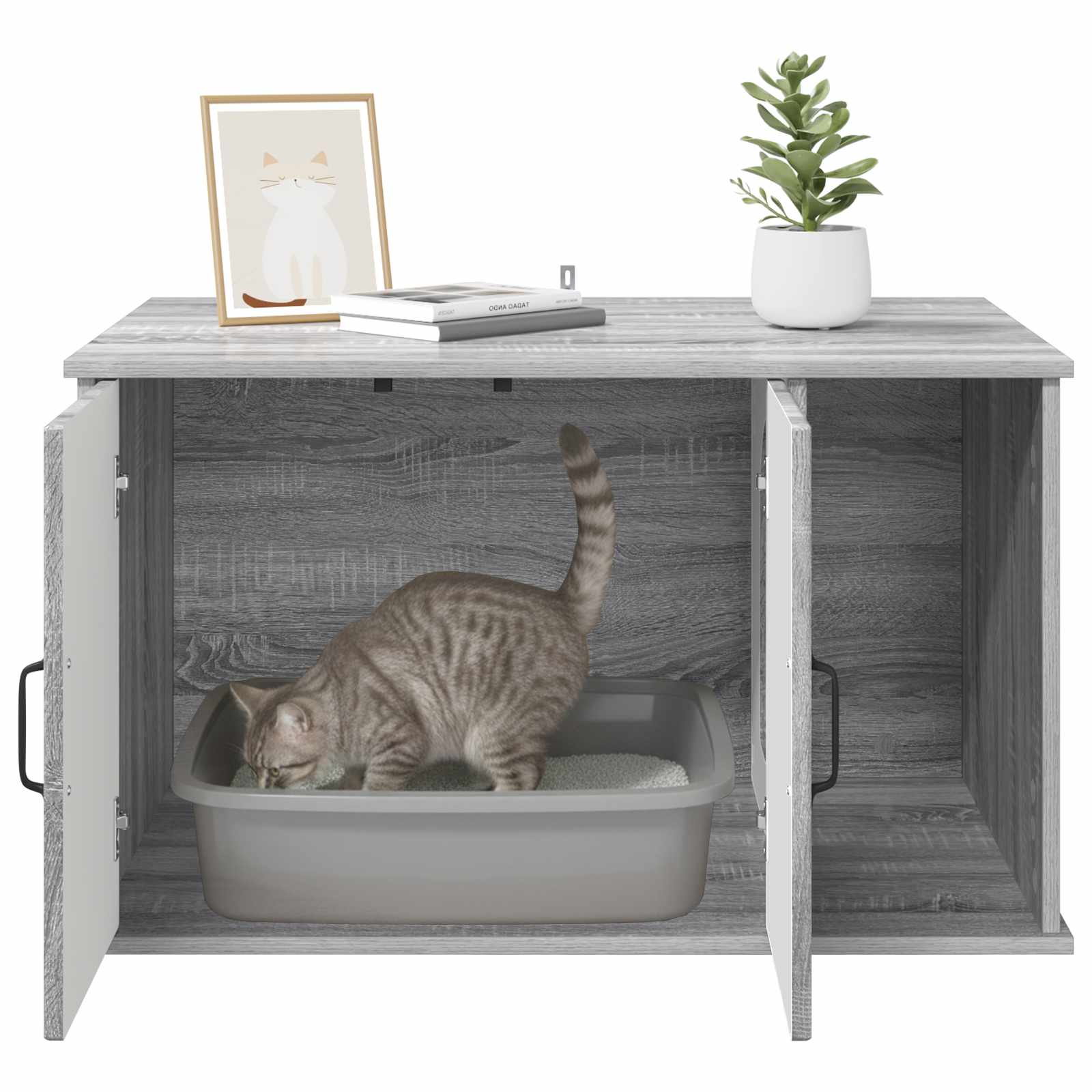 Casa per Gatti Sonoma grigio 85 x 55 x 50,5 cm