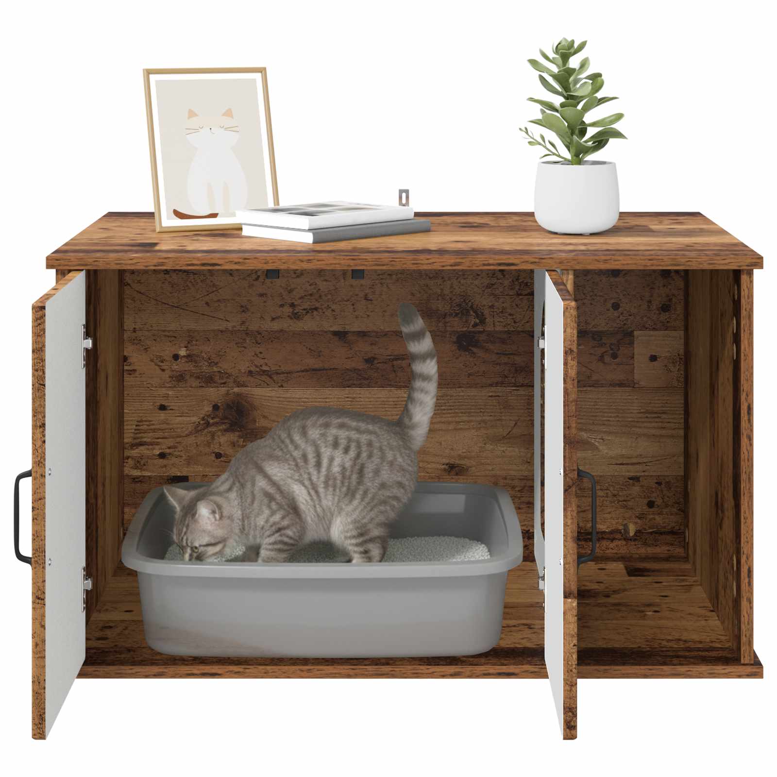 Casa per Gatti Legno antico 85 x 55 x 50,5 cm