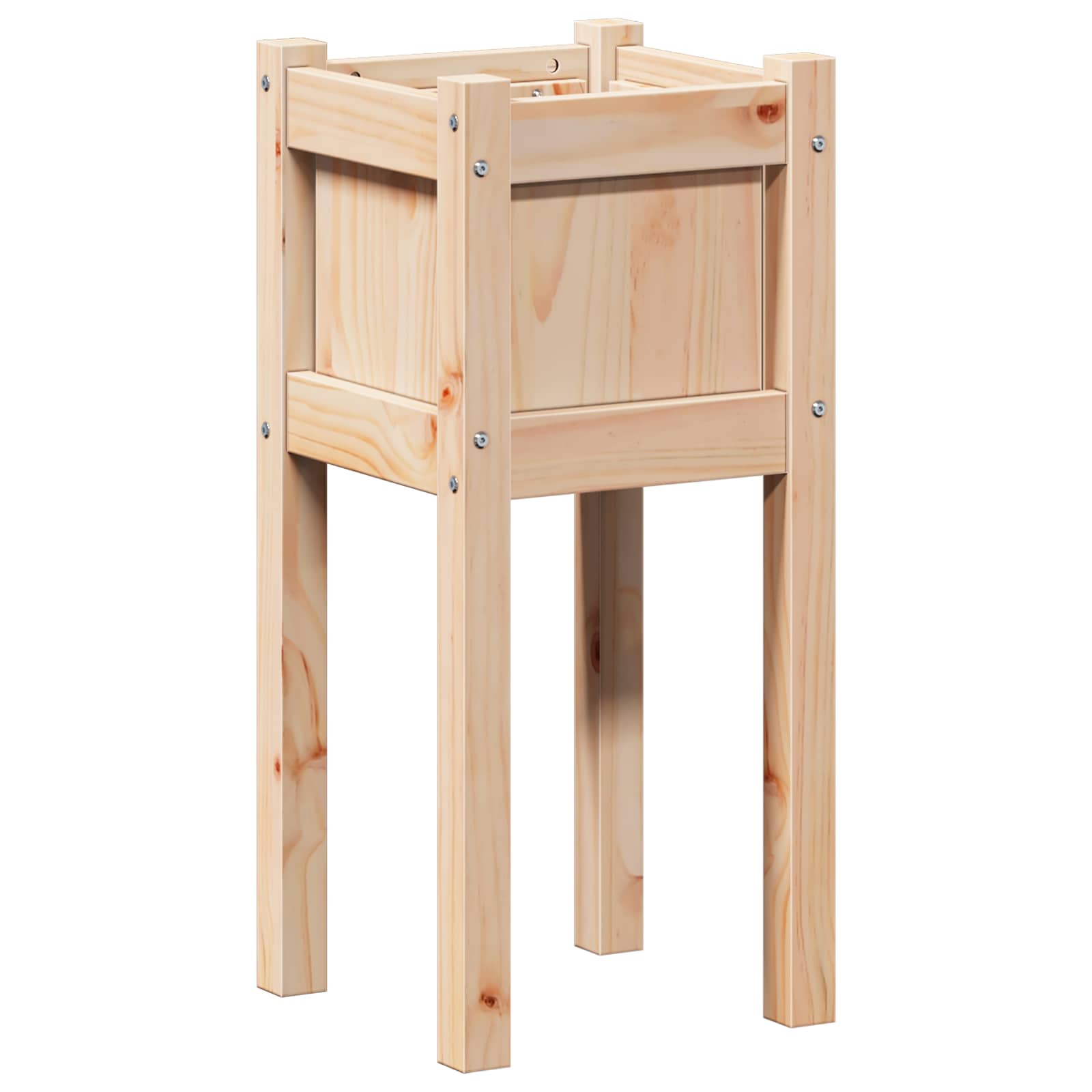 Vaso da giardino Natura 31 x 31 x 70 cm Legno Massello di Pino