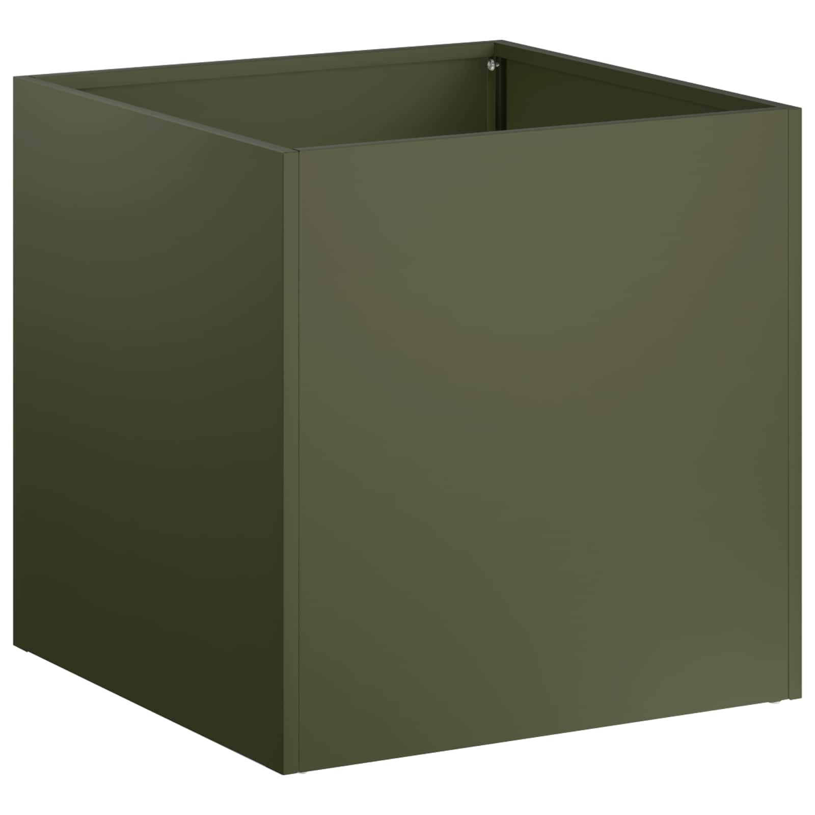 Vaso da giardino 2 pz Verde Oliva 25 x 25 x 25 cm