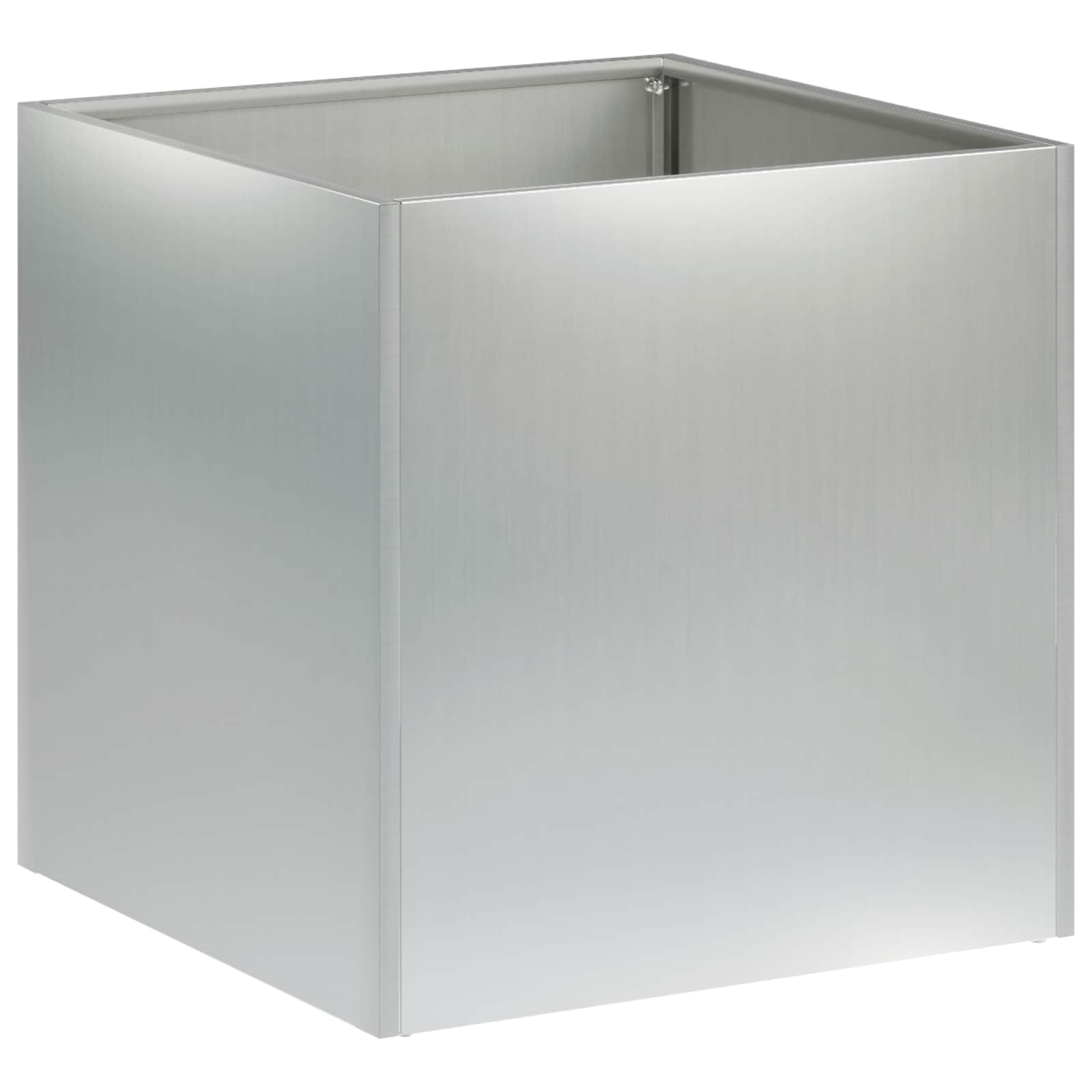 Vaso da giardino 2 pz Argento 25 x 25 x 25 cm Acciaio zincato