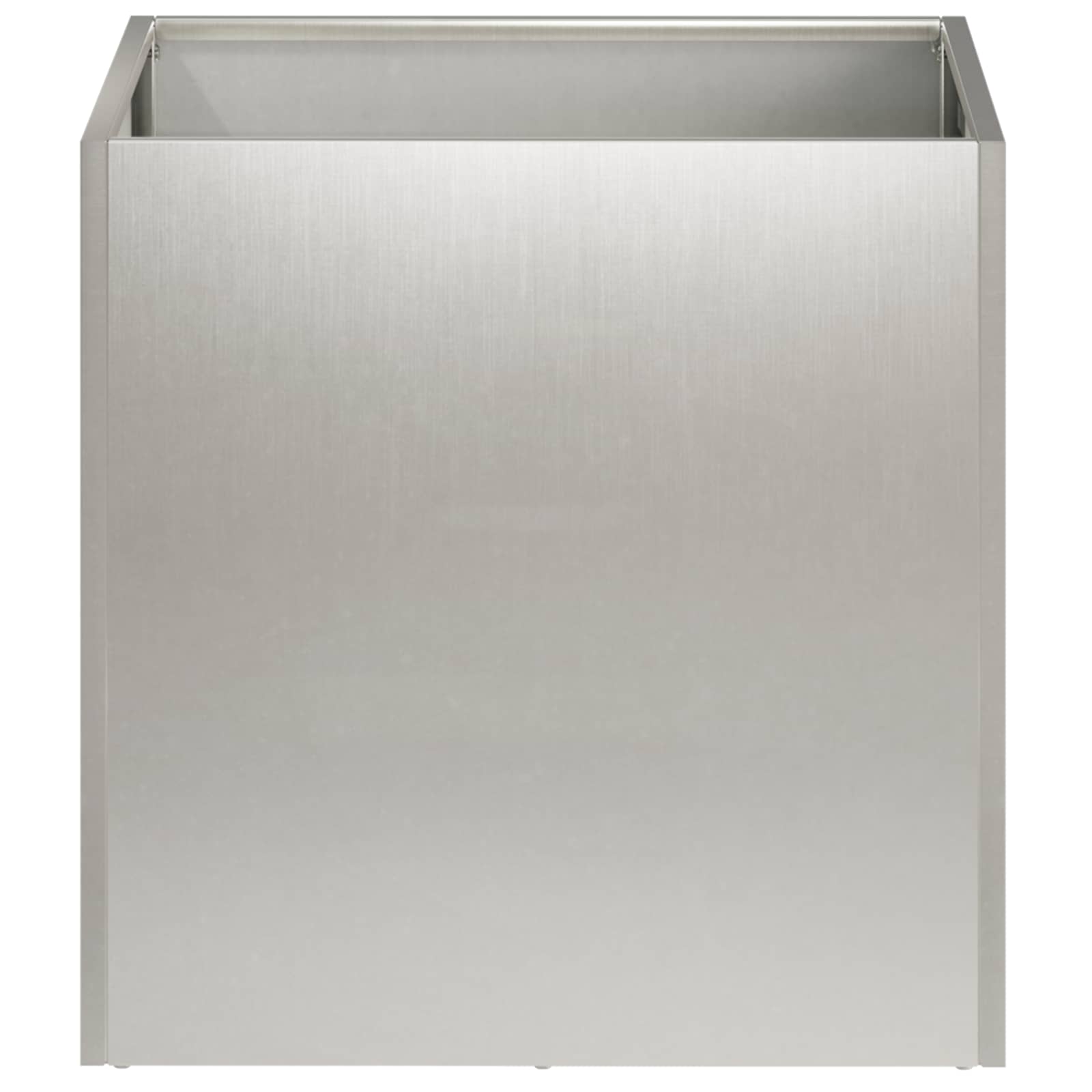Vaso da giardino 2 pz Argento 35 x 35 x 35 cm Acciaio Inox