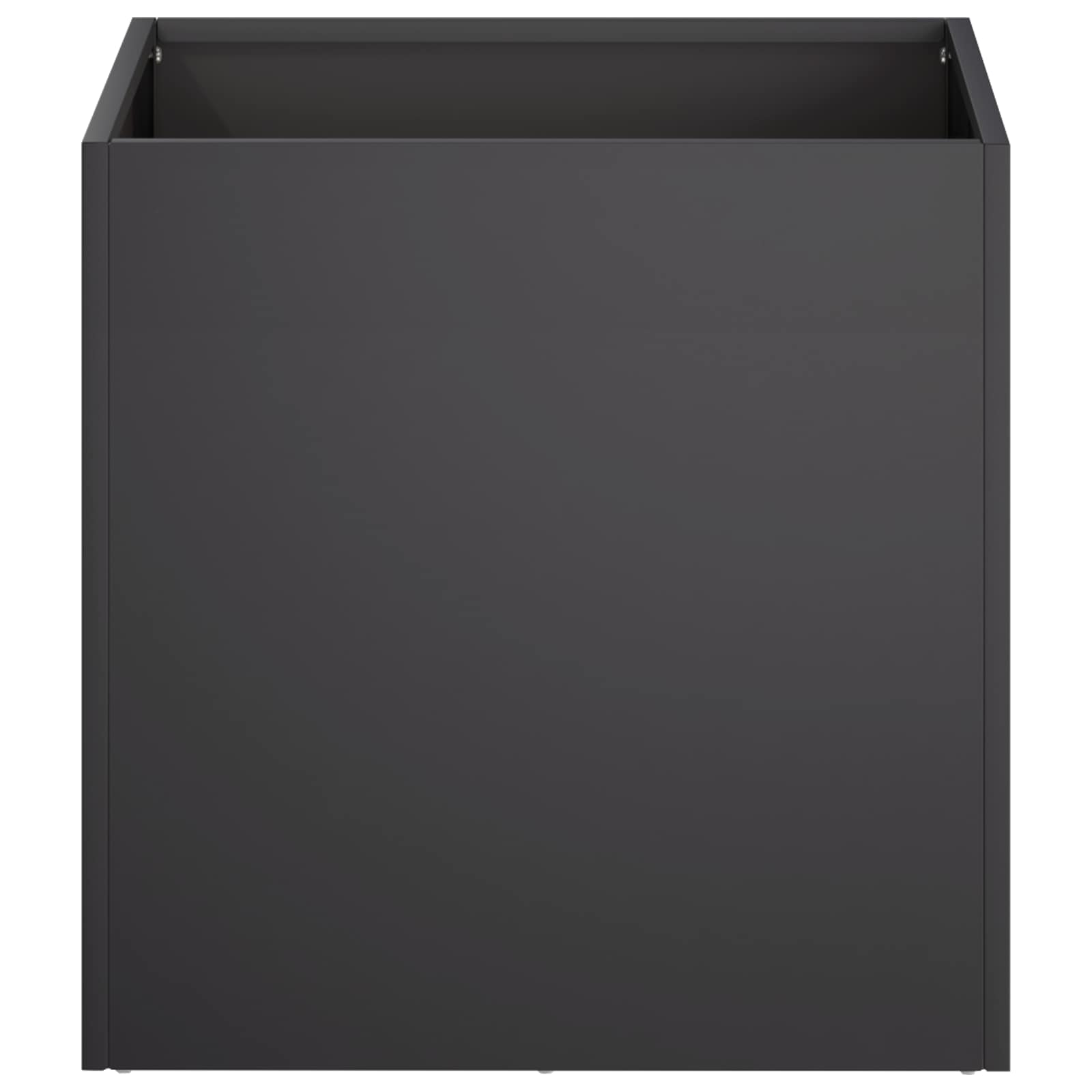 Vaso da giardino Nero 45 x 45 x 45 cm Acciaio laminato a freddo