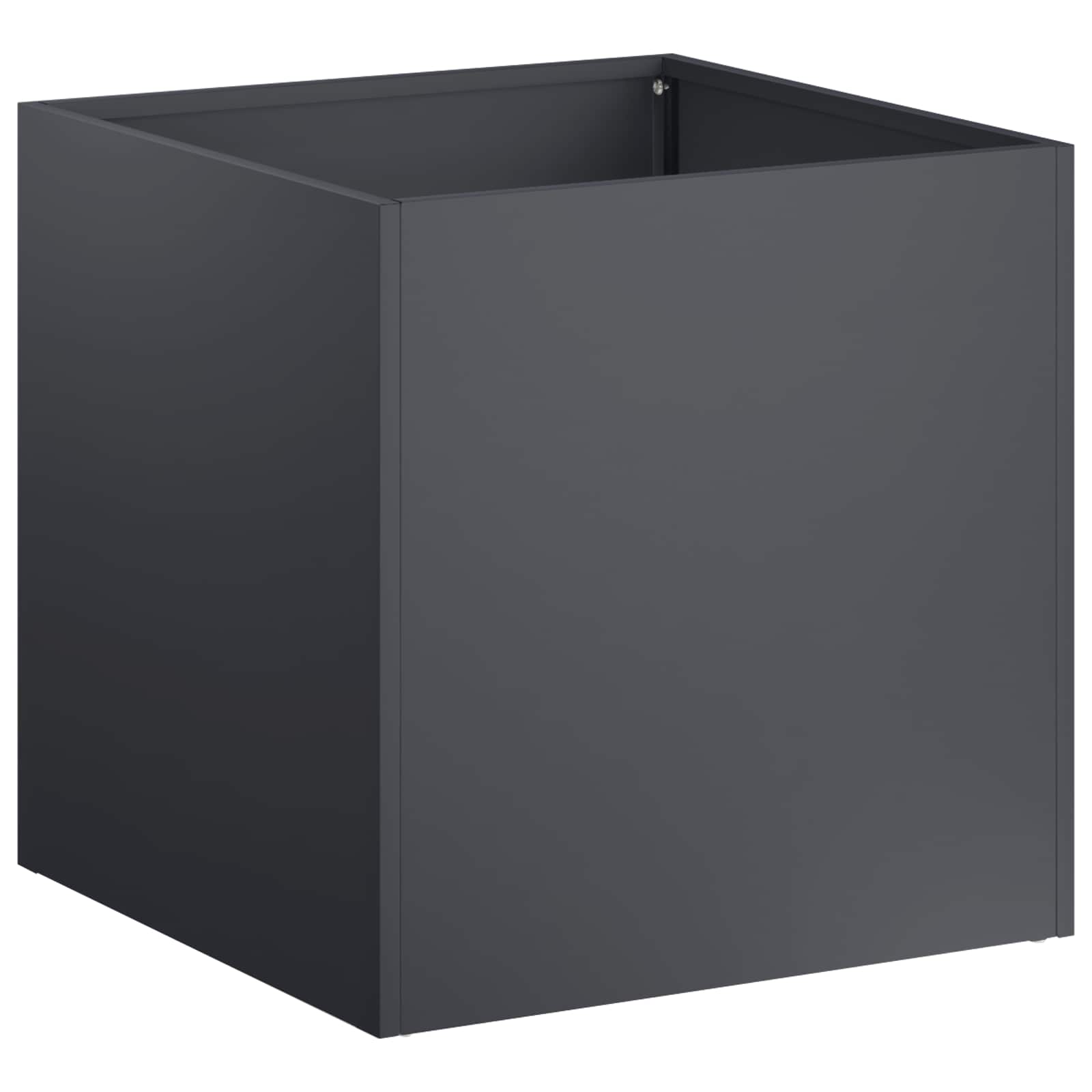 Vaso da giardino 2 pz Antracite 45 x 45 x 45 cm