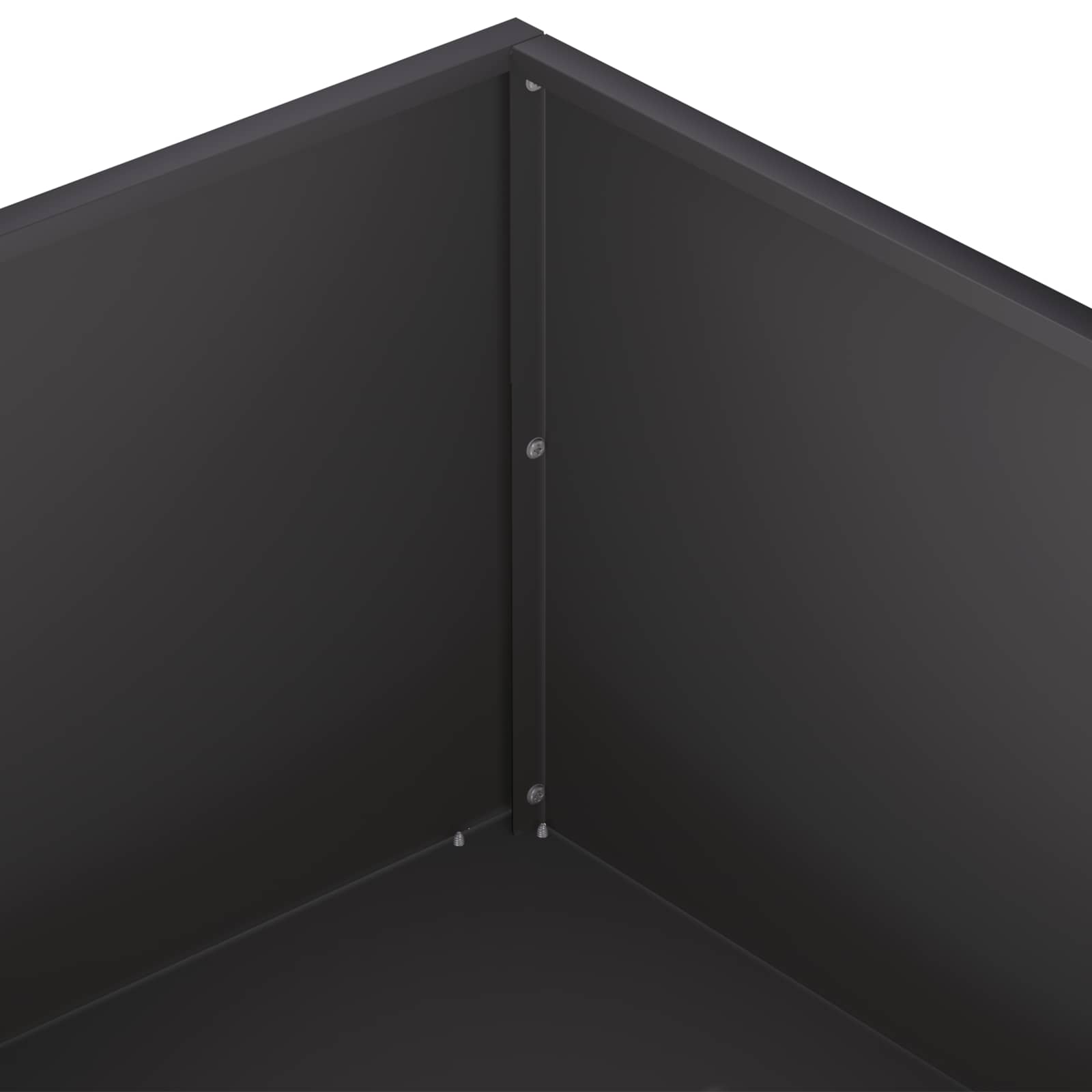 Vaso da giardino Nero 40 x 40 x 20 cm Acciaio laminato a freddo