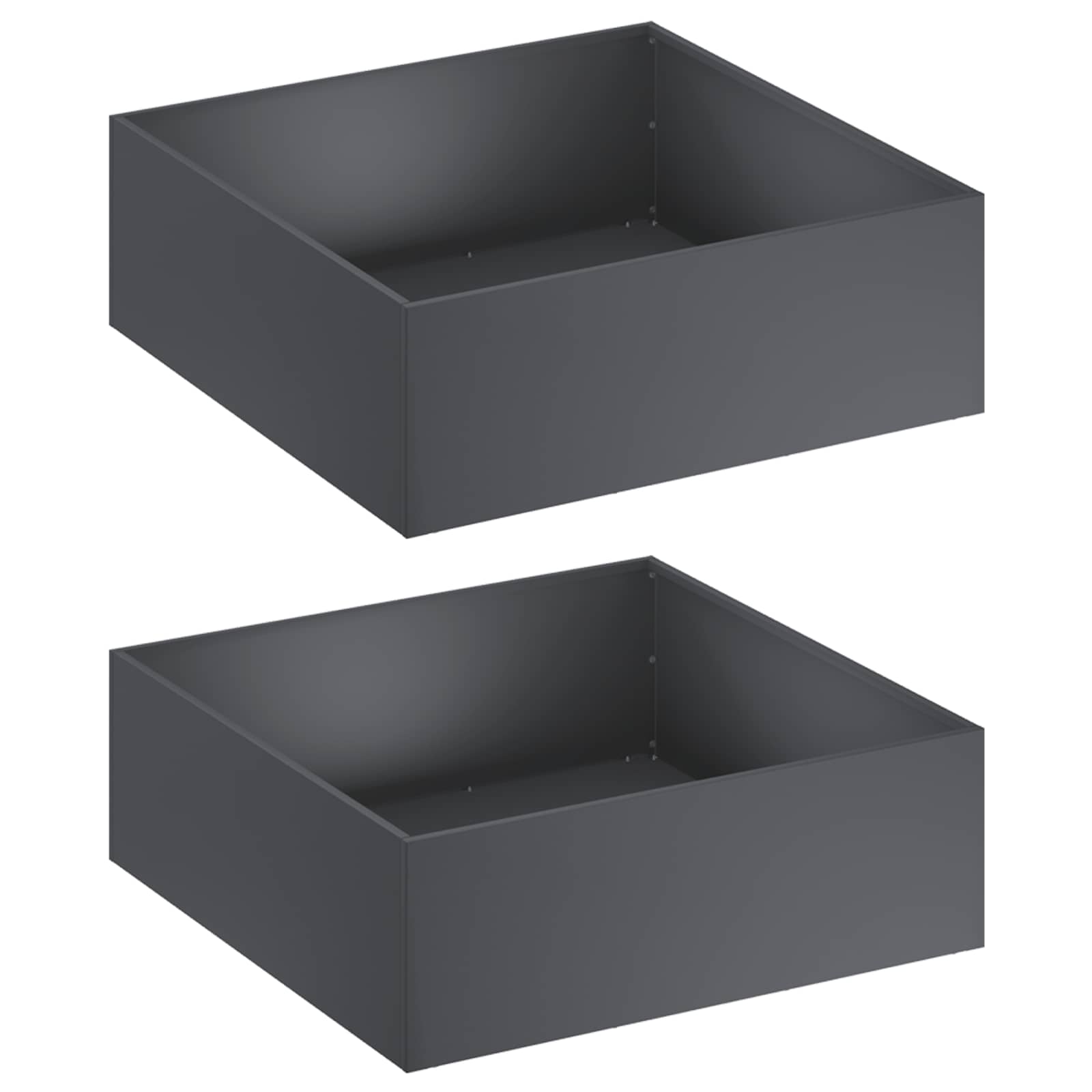 Vaso da giardino 2 pz Antracite 40 x 40 x 20 cm