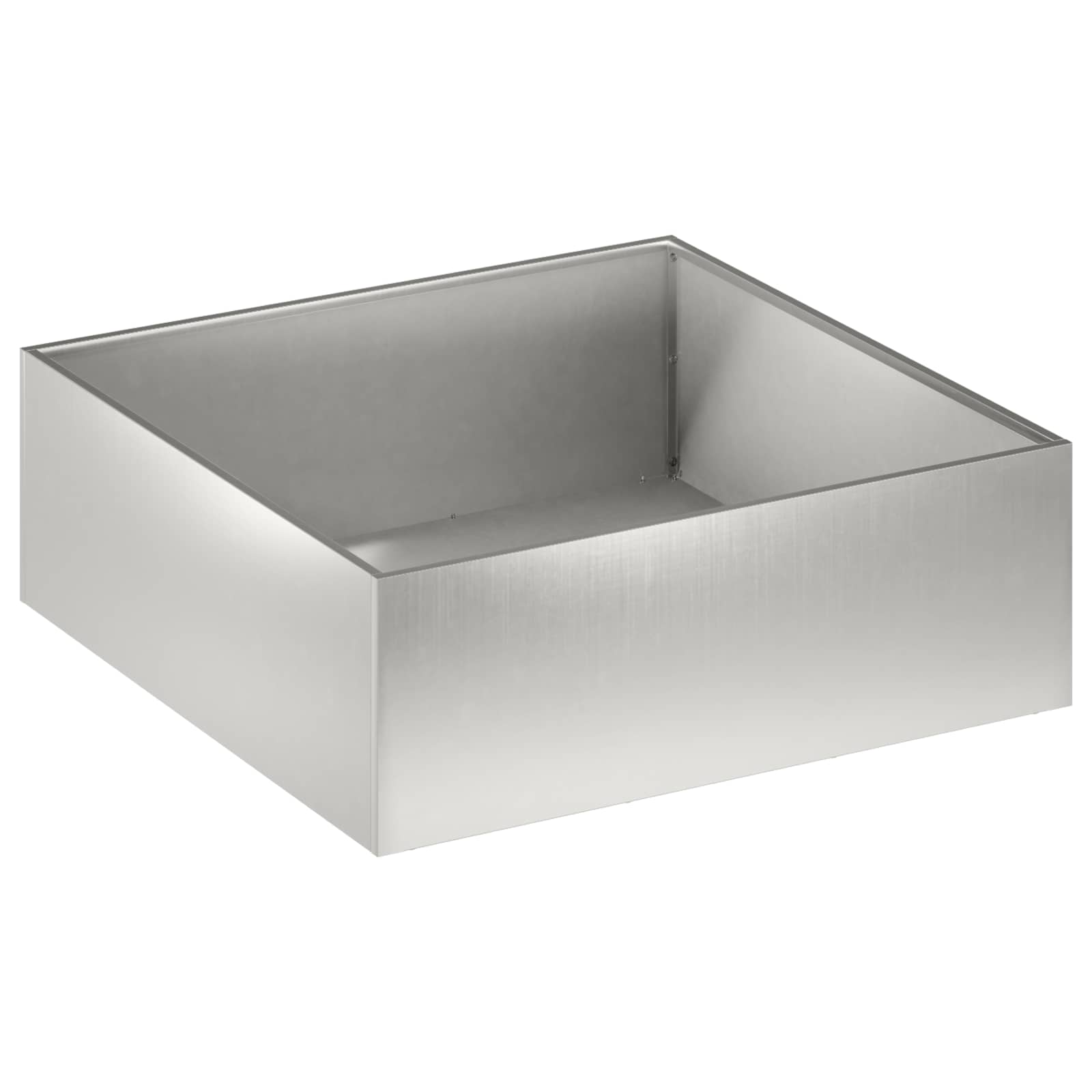 Vaso da giardino Argento 40 x 40 x 20 cm Acciaio Inox