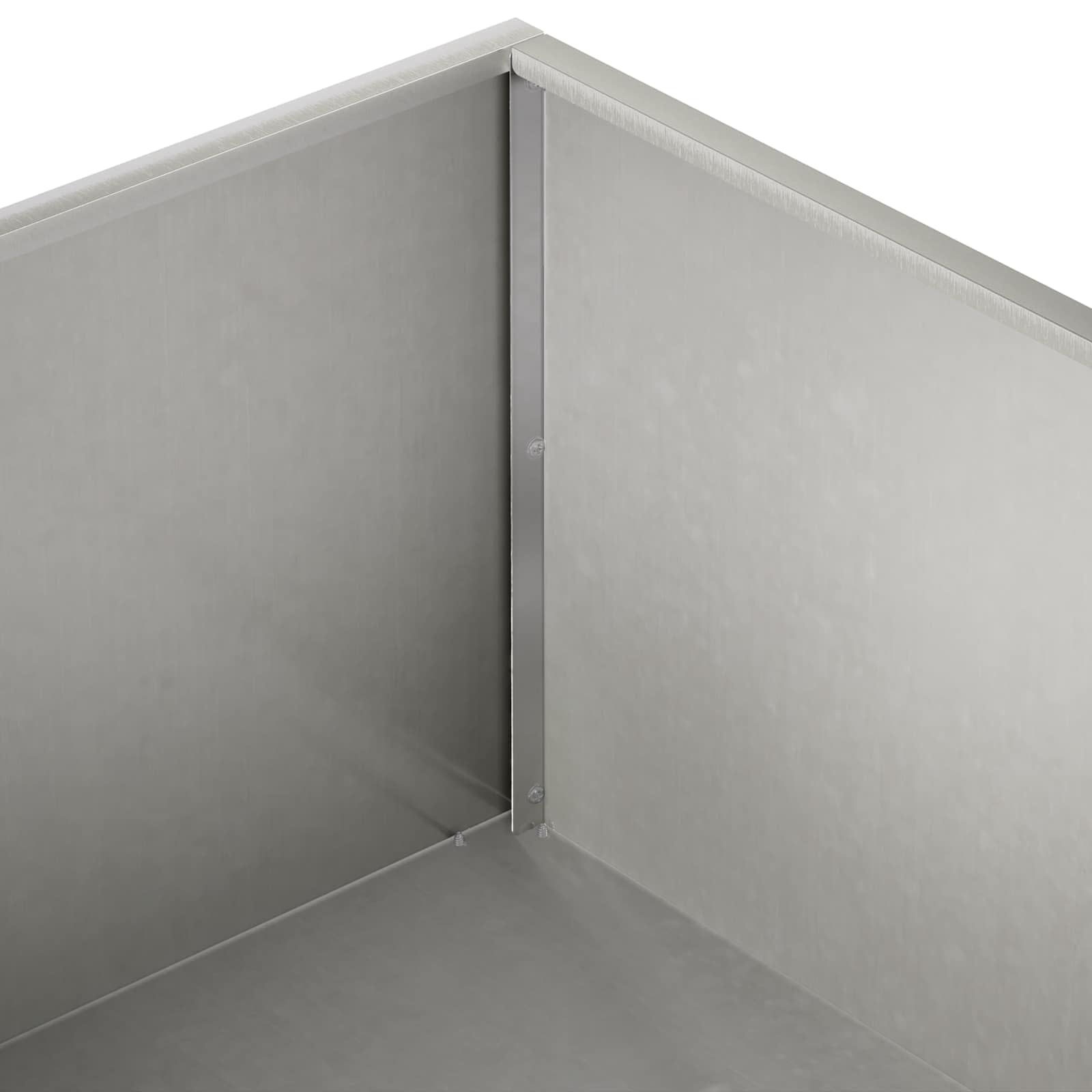 Vaso da giardino Argento 40 x 40 x 20 cm Acciaio Inox