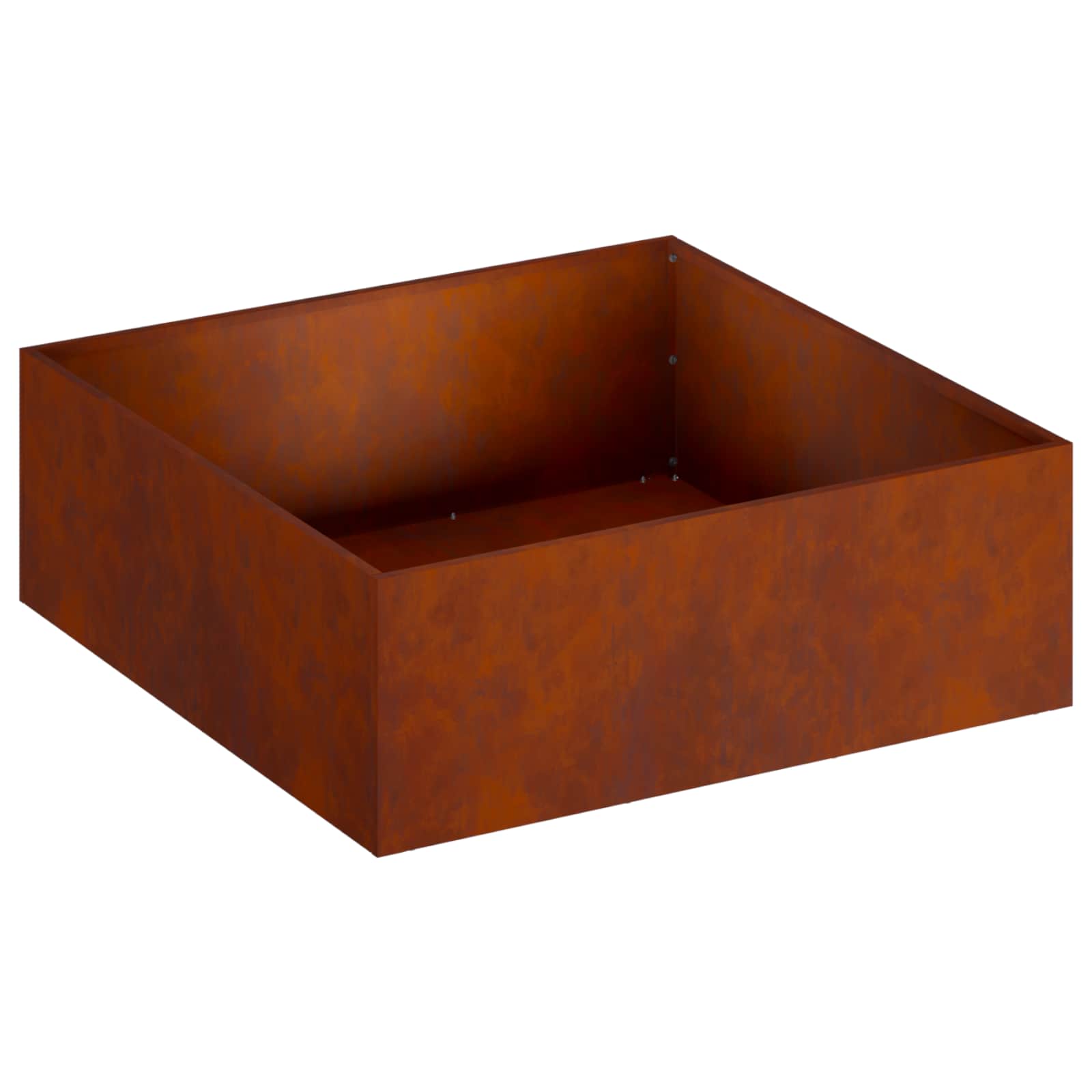 Vaso da giardino 2 pz Ruggine 40 x 40 x 20 cm Acciaio Corten