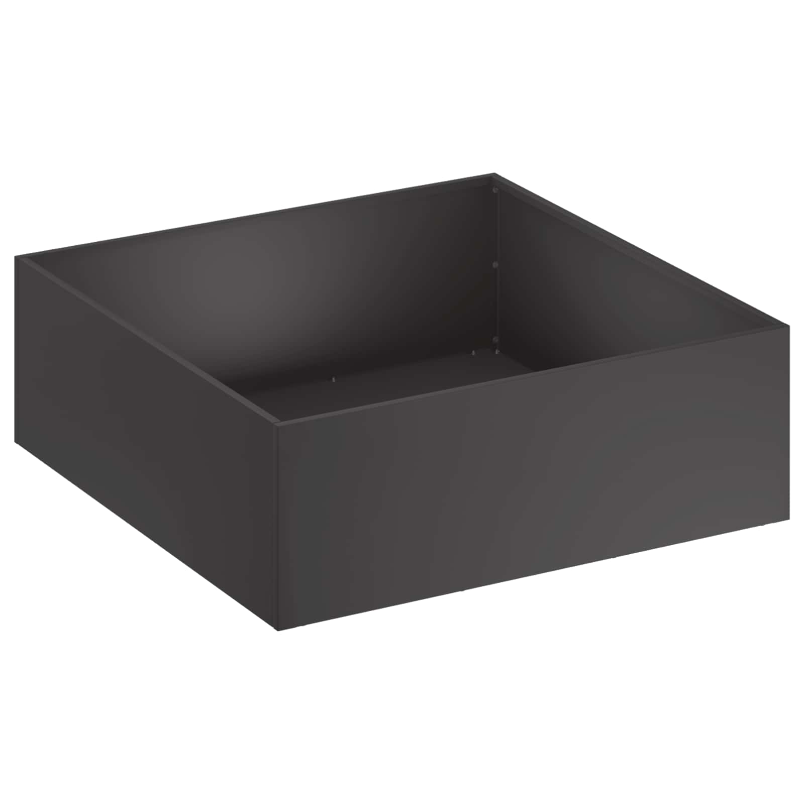 Vaso da giardino 2 pz Nero 60 x 60 x 20 cm