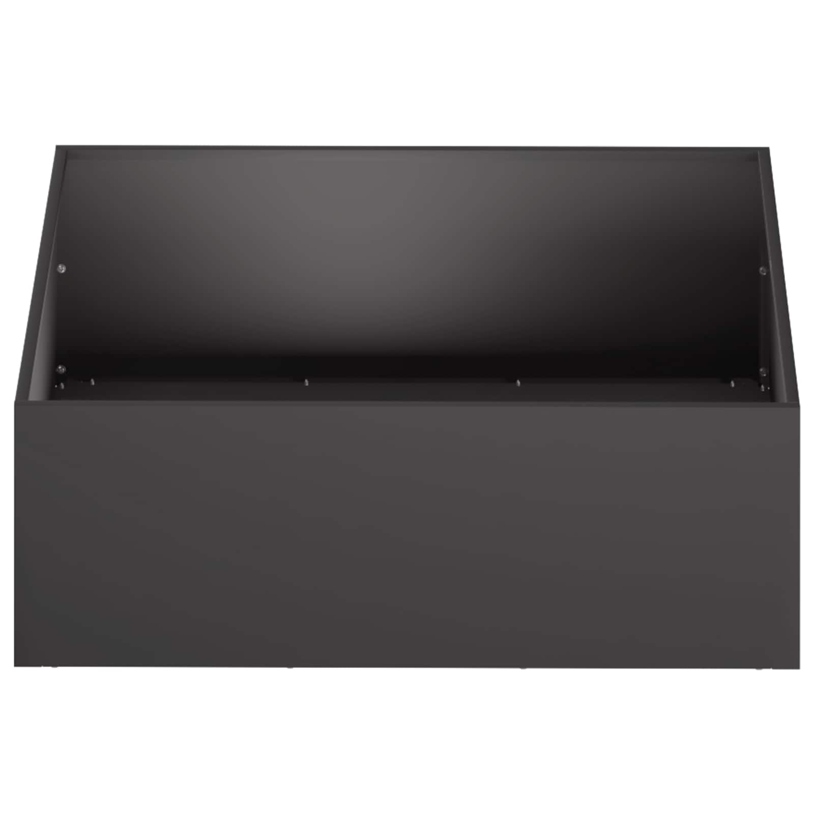 Vaso da giardino 2 pz Nero 60 x 60 x 20 cm