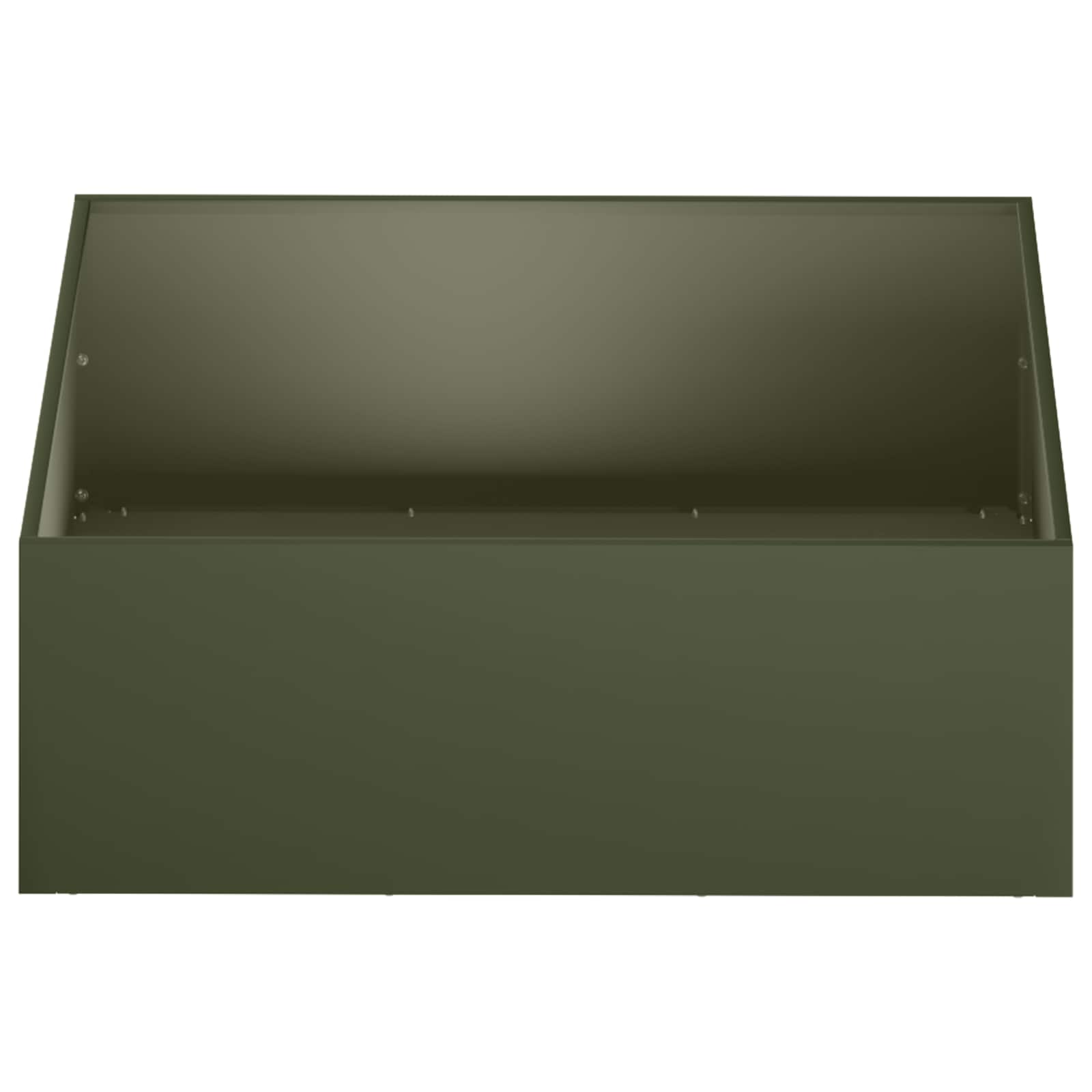 Vaso da giardino 2 pz Verde Oliva 60 x 60 x 20 cm