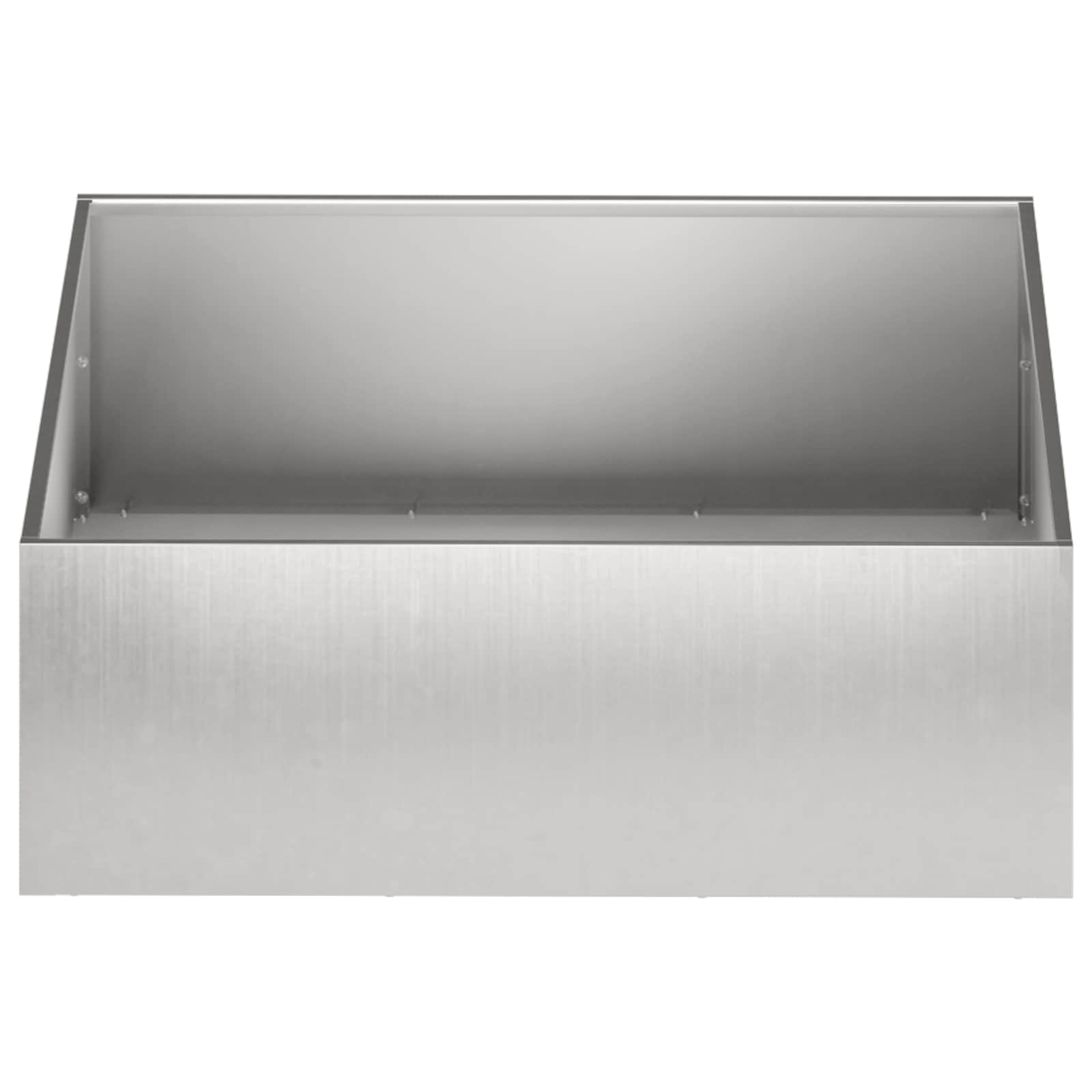 Vaso da giardino 2 pz Argento 60 x 60 x 20 cm Acciaio Inox