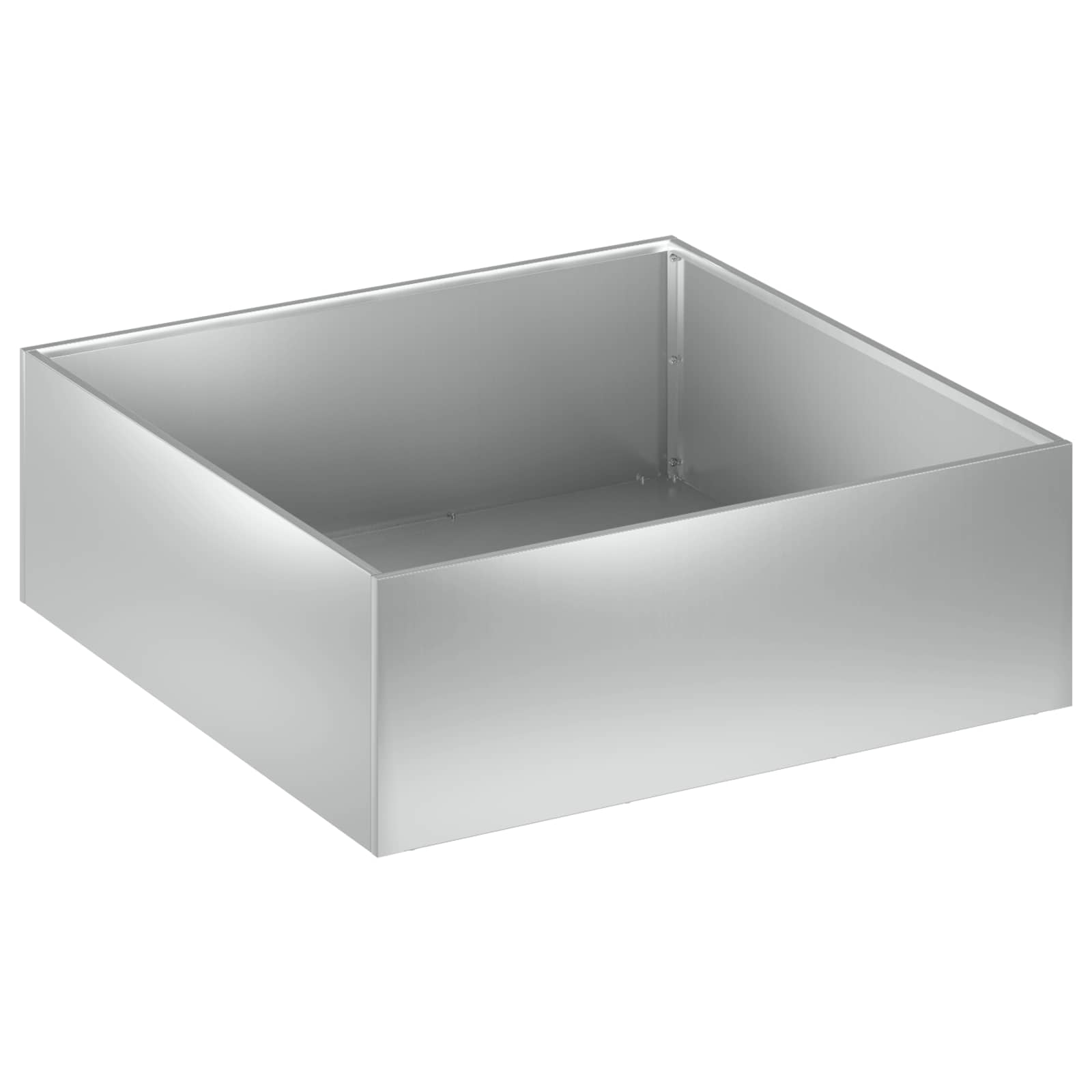 Vaso da giardino Argento 60 x 60 x 20 cm Acciaio zincato