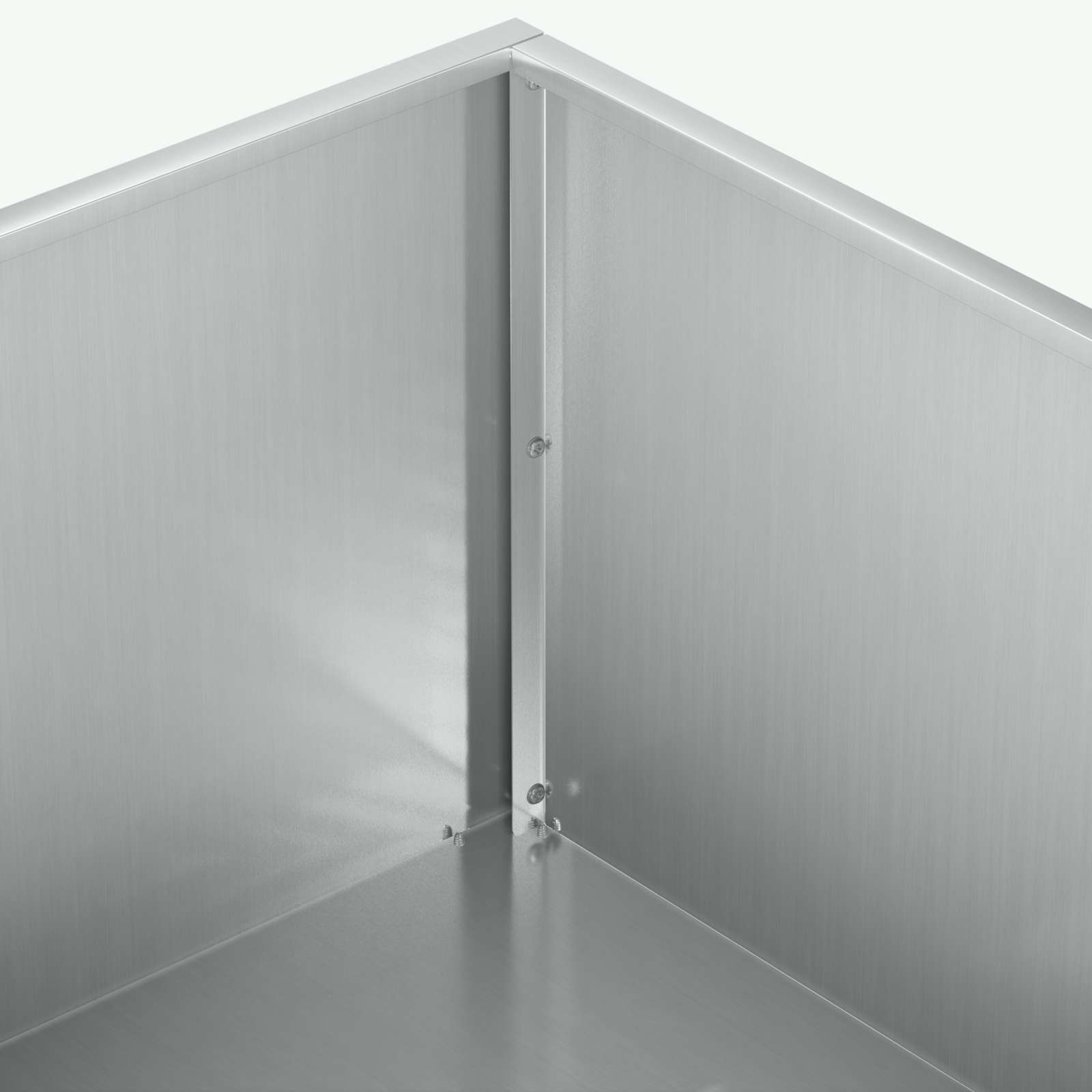 Vaso da giardino 2 pz Argento 60 x 60 x 20 cm Acciaio zincato