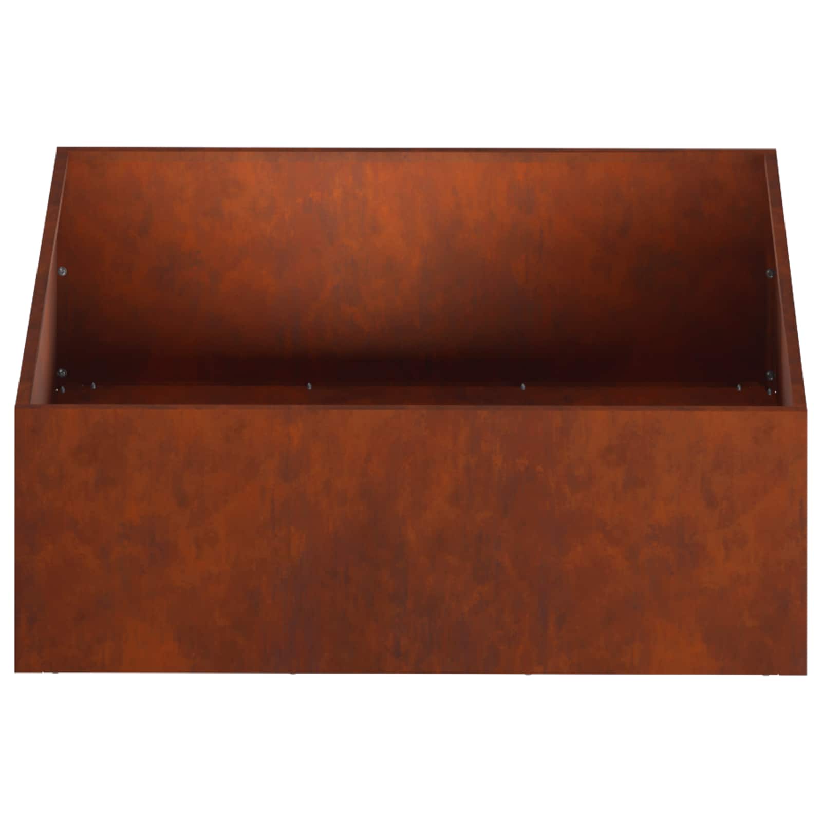 Vaso da giardino 2 pz Ruggine 60 x 60 x 20 cm Acciaio Corten