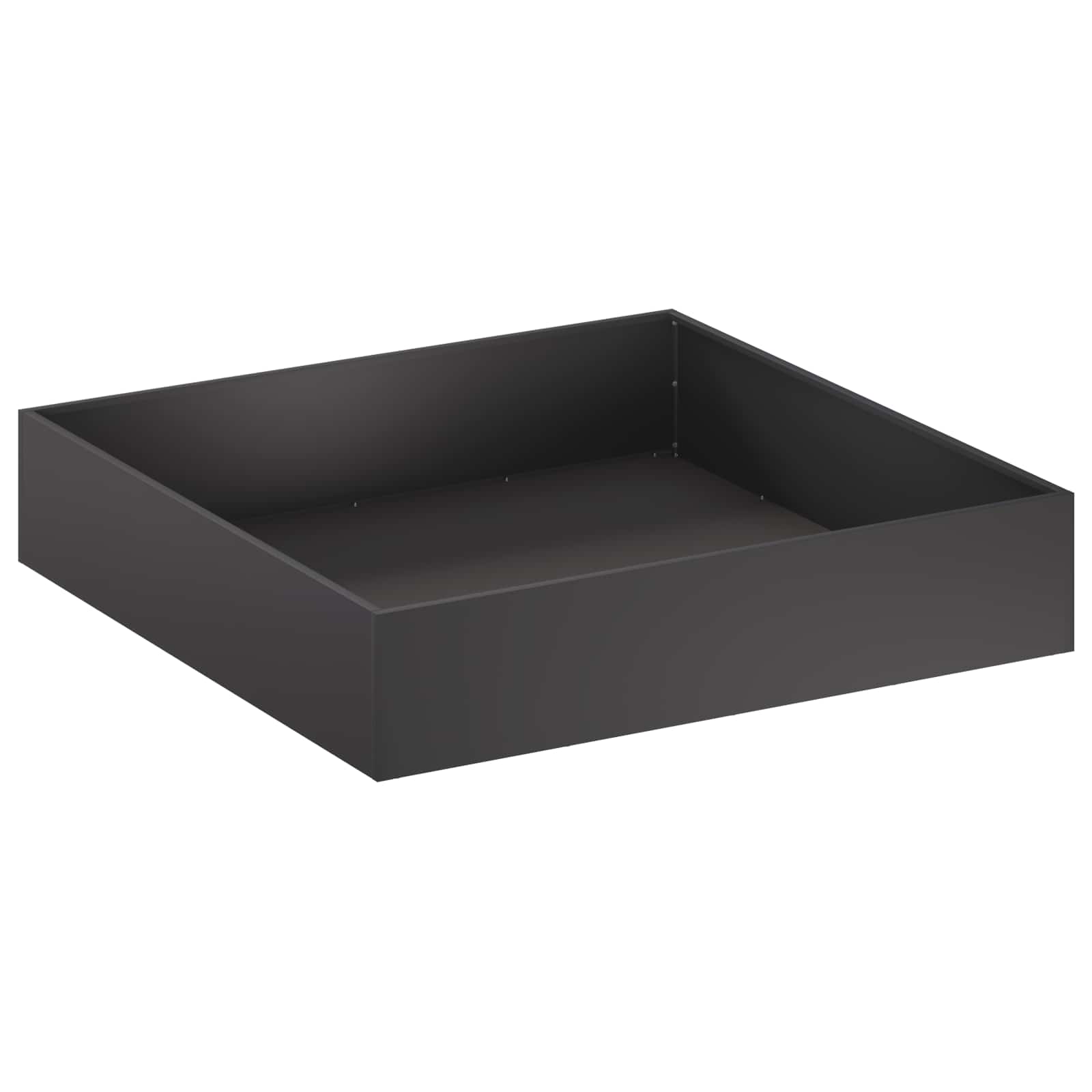Vaso da giardino Nero 80 x 80 x 20 cm Acciaio laminato a freddo