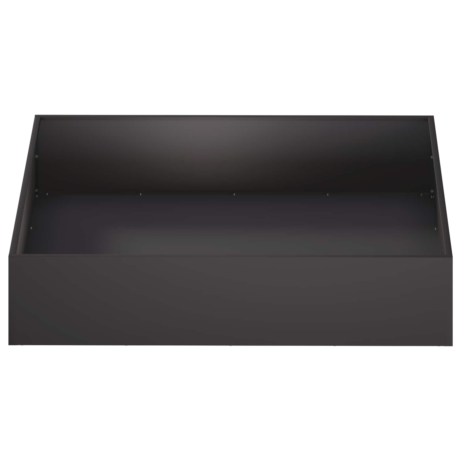 Vaso da giardino Nero 80 x 80 x 20 cm Acciaio laminato a freddo