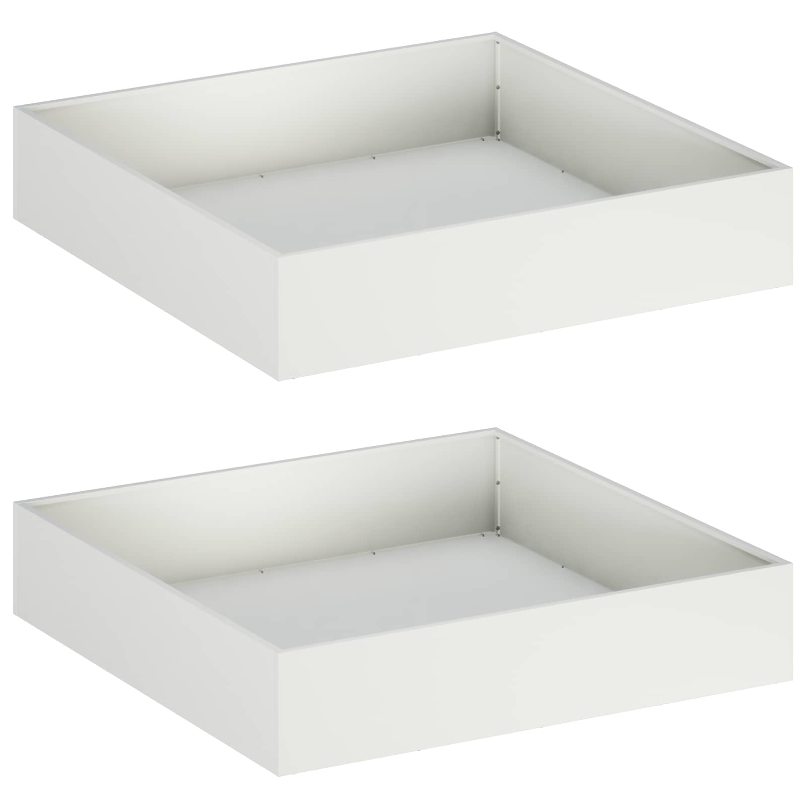 Vaso da giardino 2 pz Bianco 80 x 80 x 20 cm