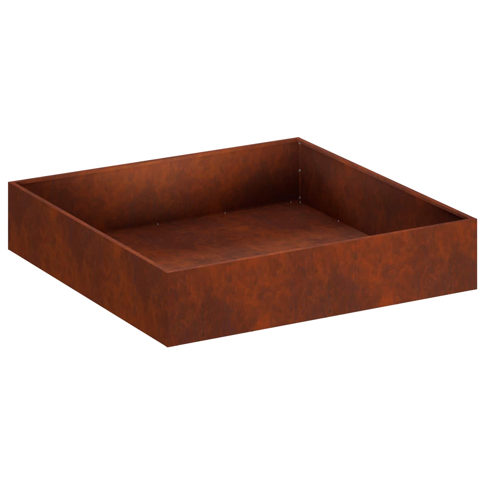 Vaso da giardino 2 pz Ruggine 80 x 80 x 20 cm Acciaio Corten