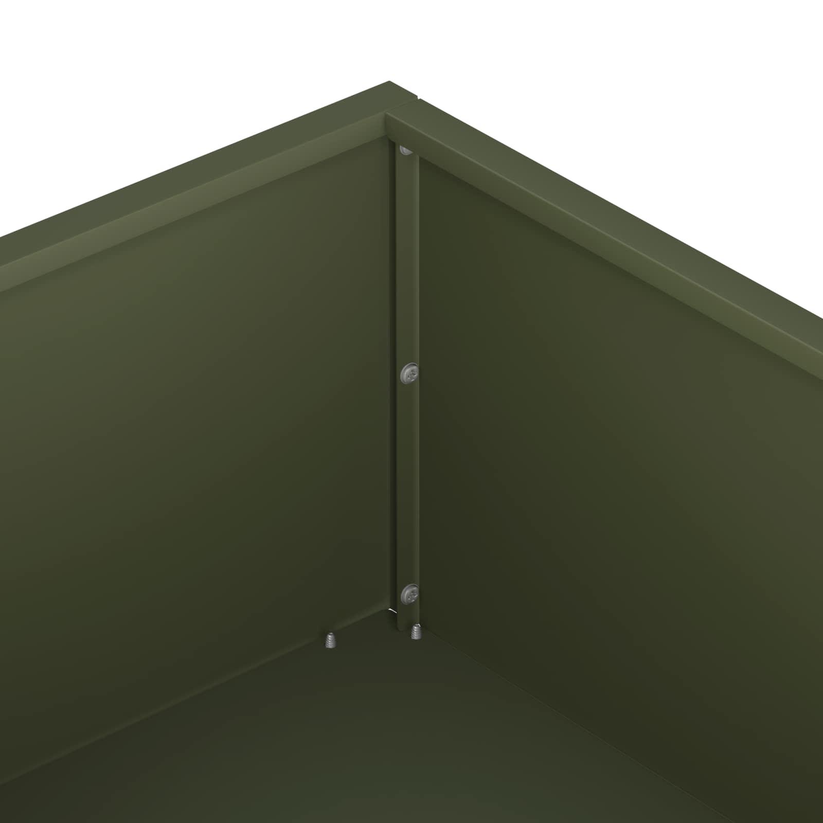 Vaso da giardino 2 pz Verde Oliva 100 x 100 x 20 cm
