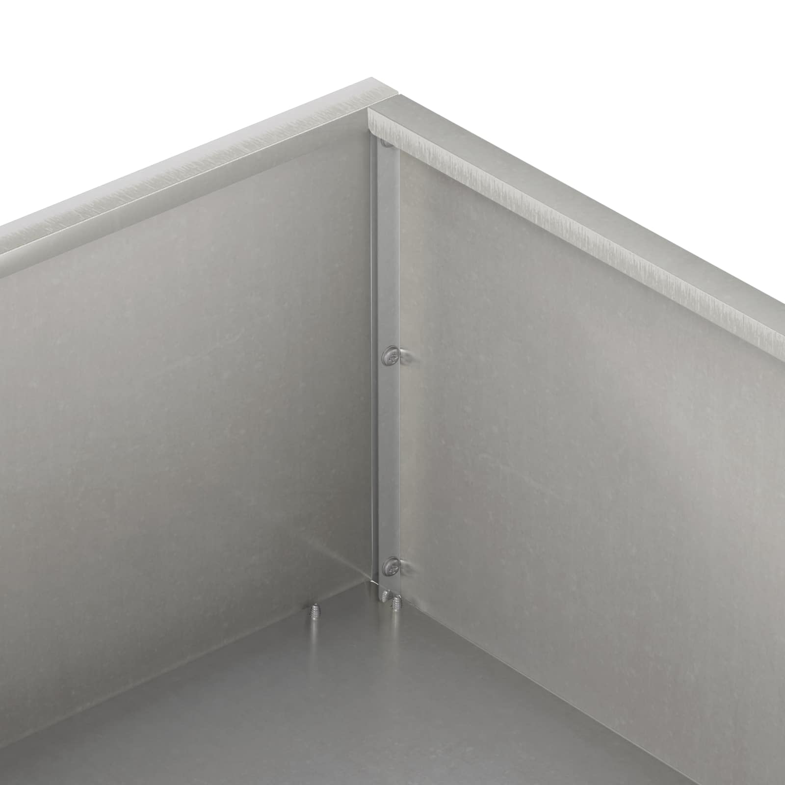 Vaso da giardino Argento 100 x 100 x 20 cm Acciaio Inox