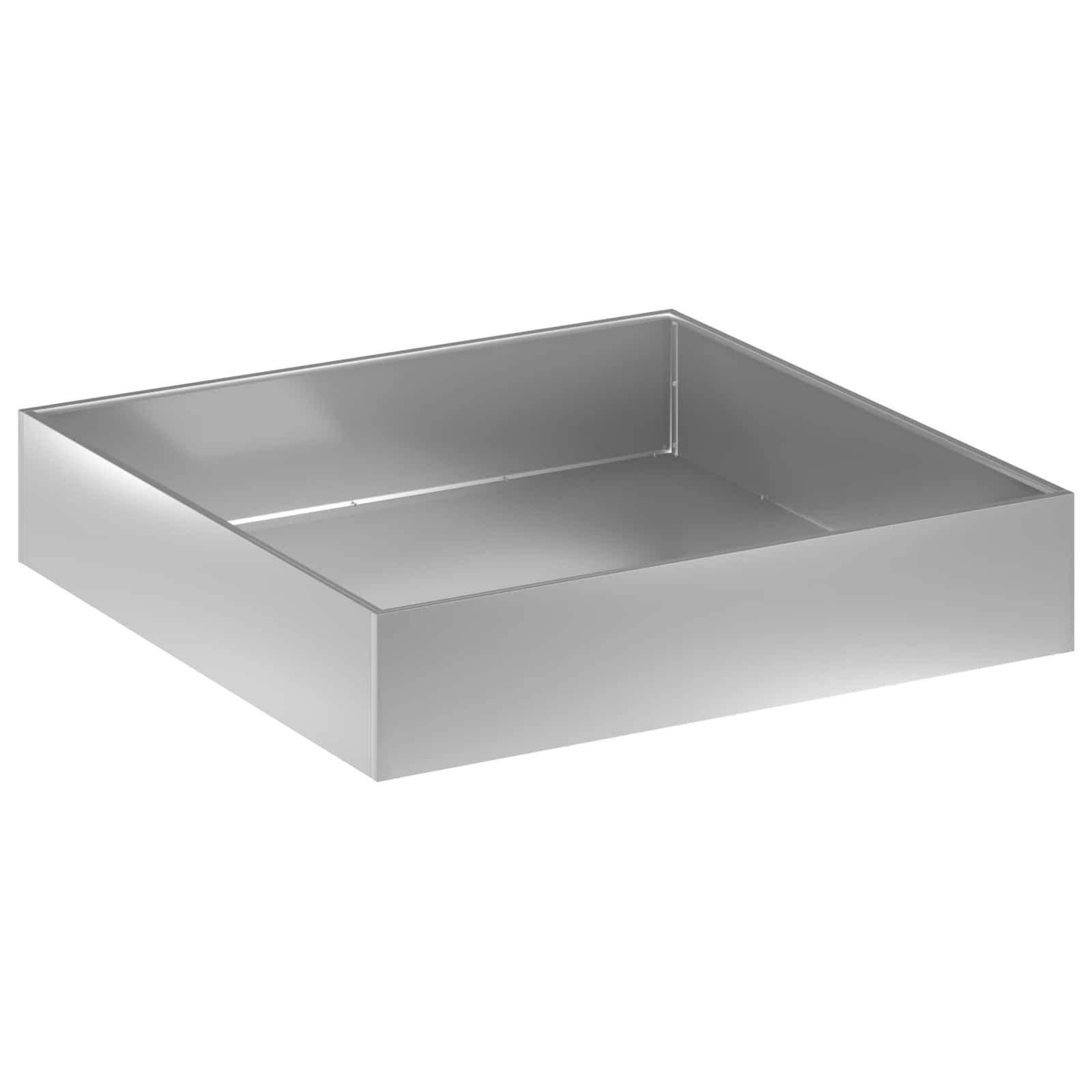 Vaso da giardino 2 pz Argento 100 x 100 x 20 cm Acciaio zincato