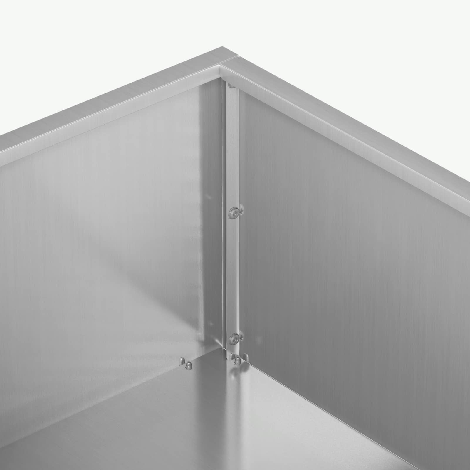 Vaso da giardino 2 pz Argento 100 x 100 x 20 cm Acciaio zincato