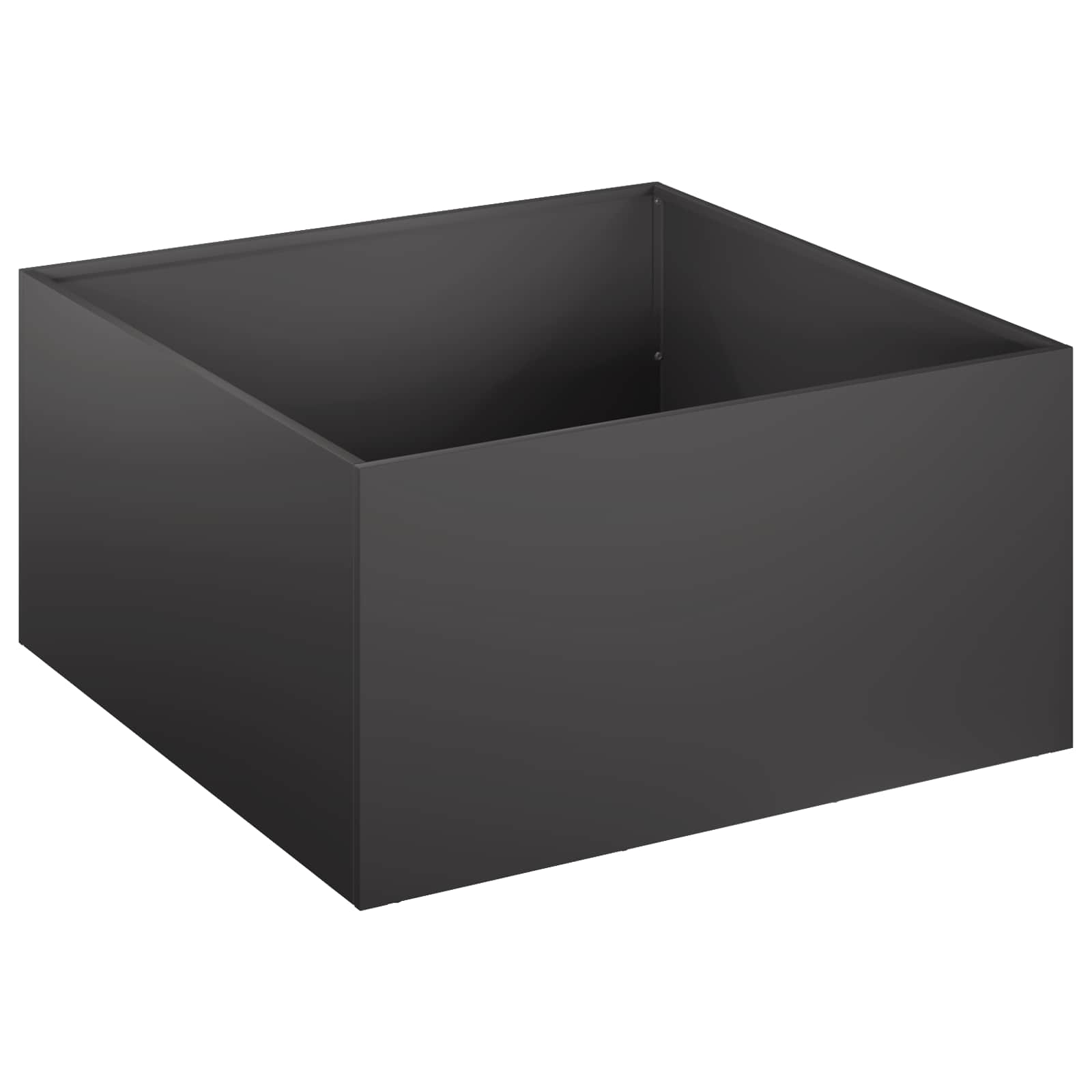 Vaso da giardino Nero 40 x 40 x 30 cm Acciaio laminato a freddo