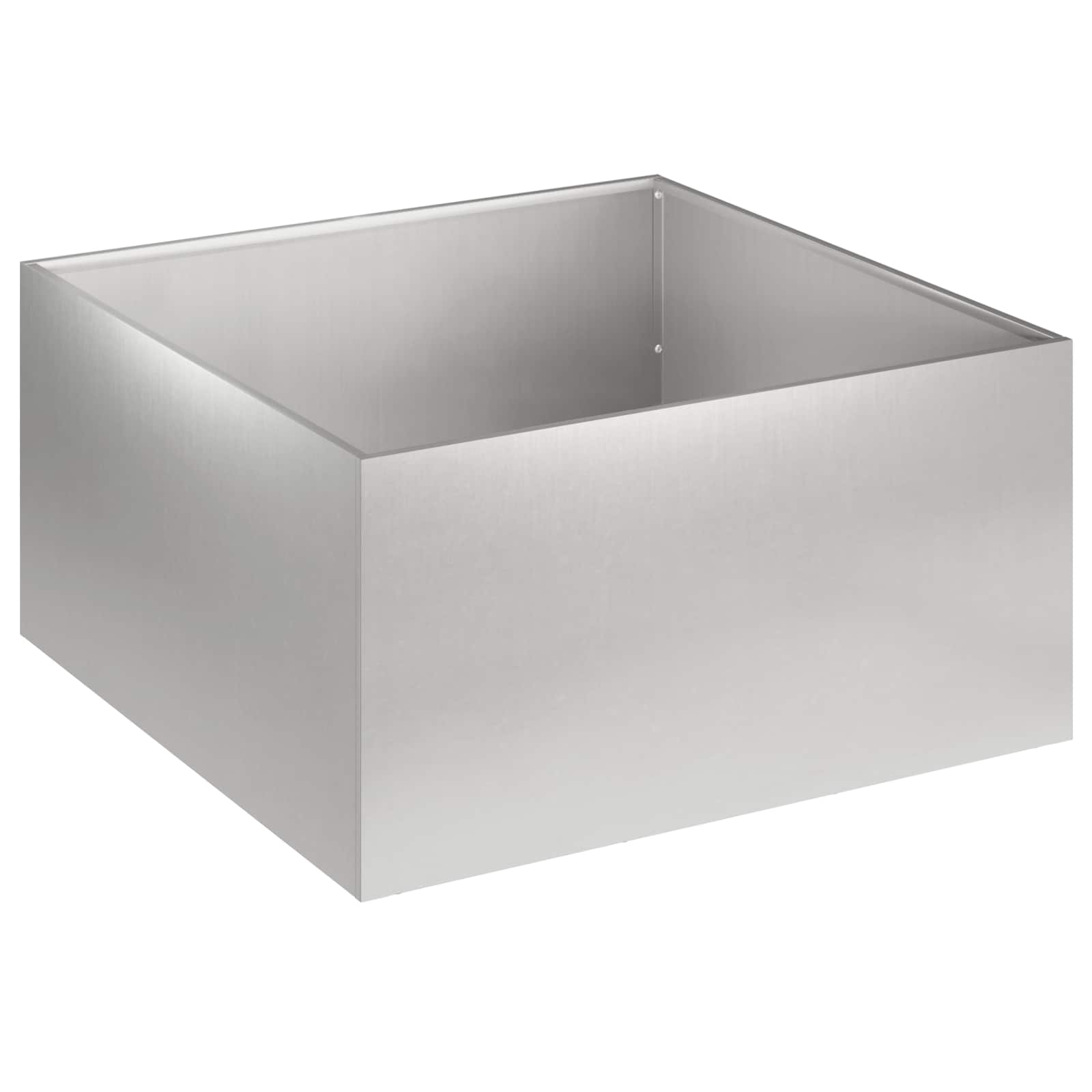 Vaso da giardino 2 pz Argento 40 x 40 x 30 cm Acciaio Inox