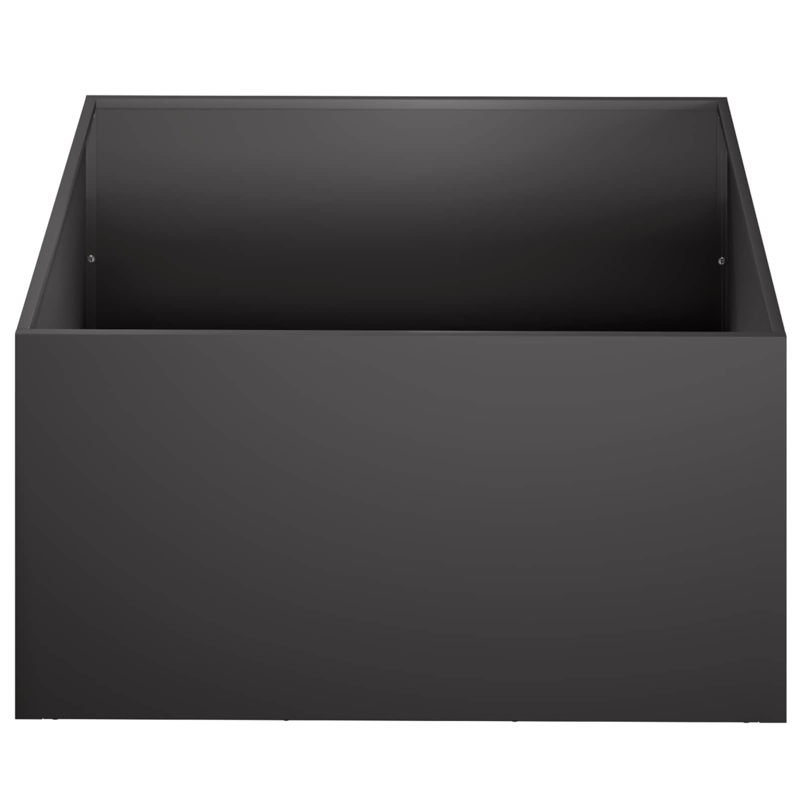 Vaso da giardino Nero 60 x 60 x 30 cm Acciaio laminato a freddo