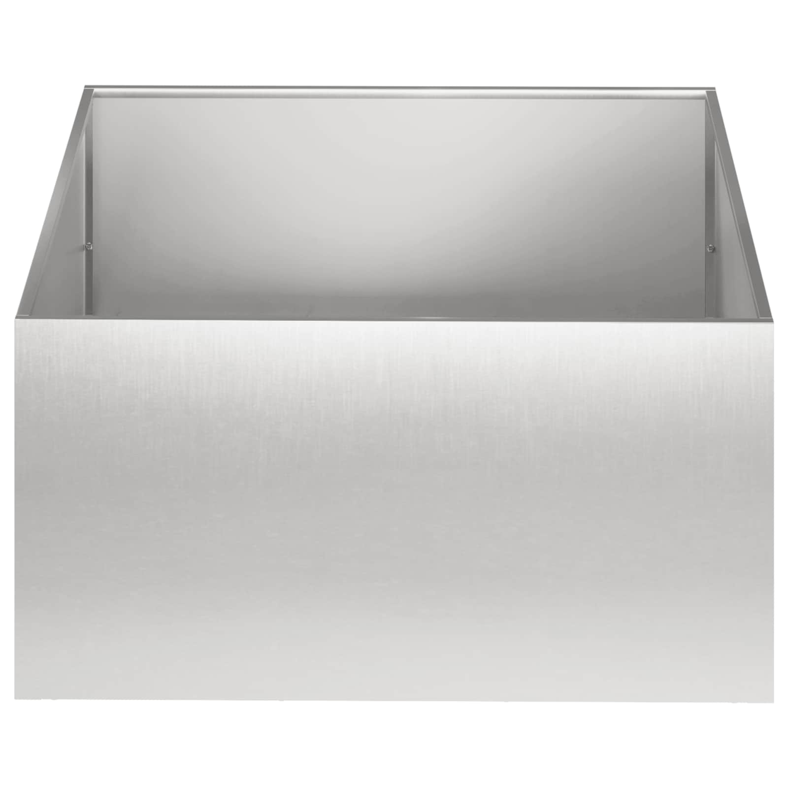 Vaso da giardino 2 pz Argento 60 x 60 x 30 cm Acciaio Inox