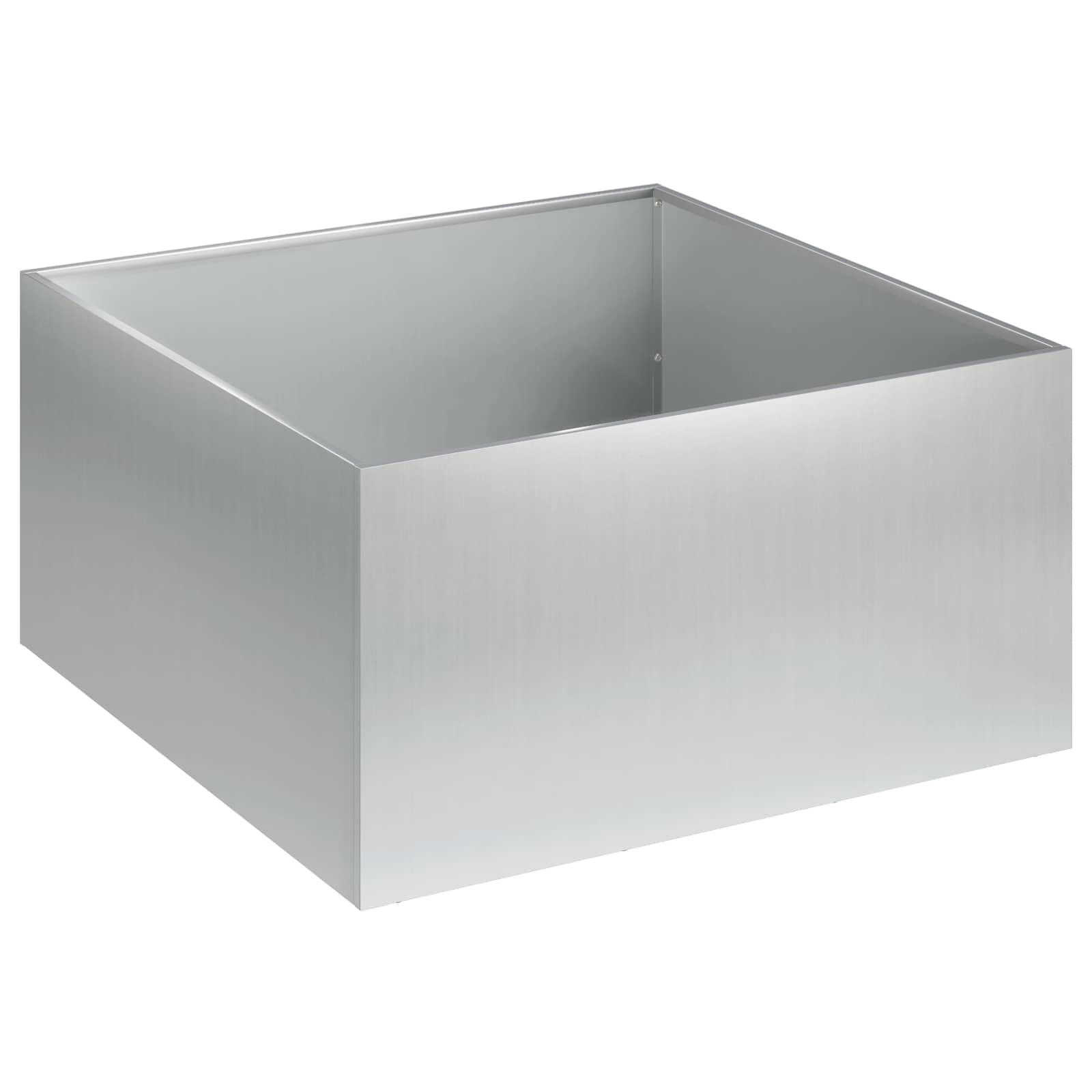 Vaso da giardino Argento 60 x 60 x 30 cm Acciaio zincato