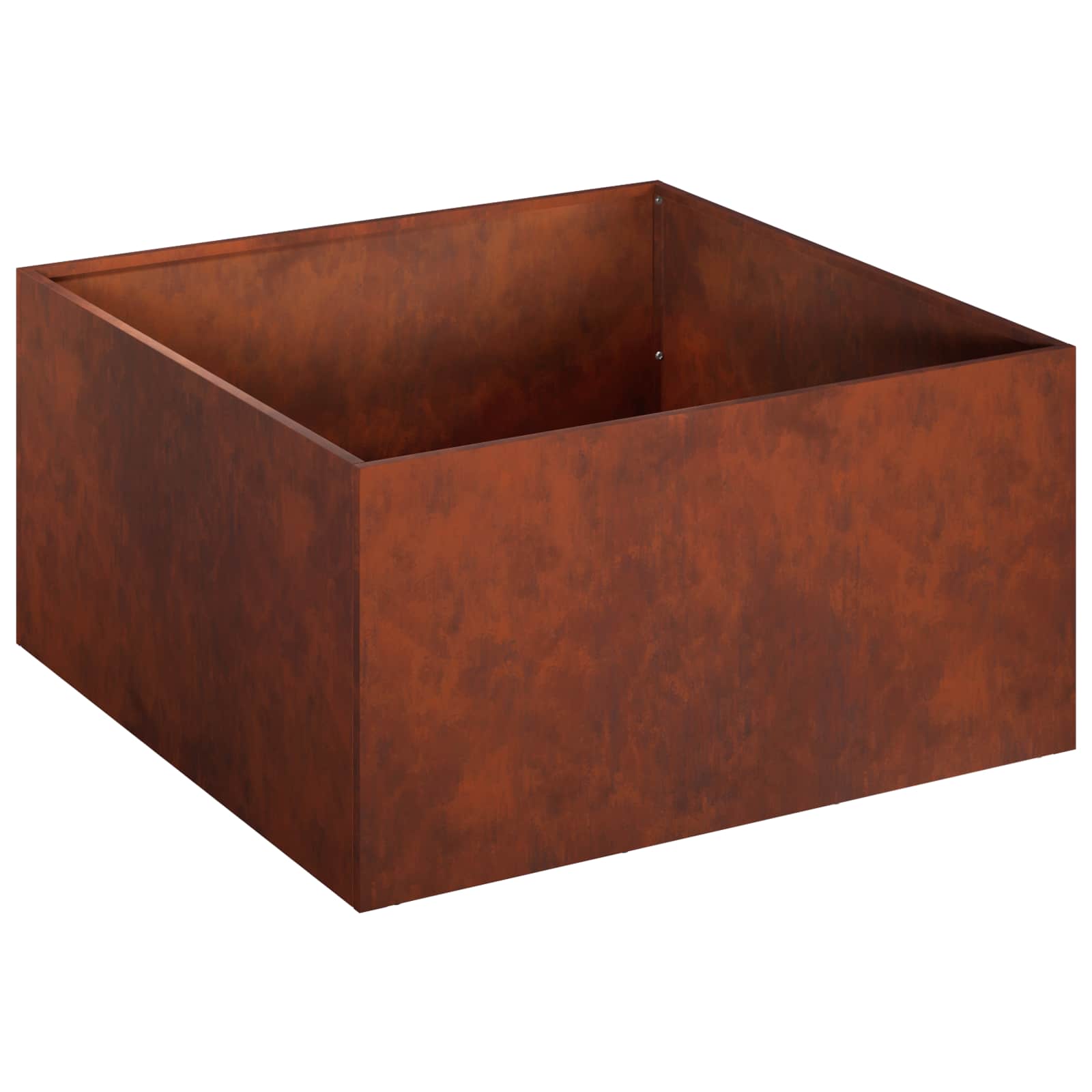Vaso da giardino 2 pz Ruggine 60 x 60 x 30 cm Acciaio Corten