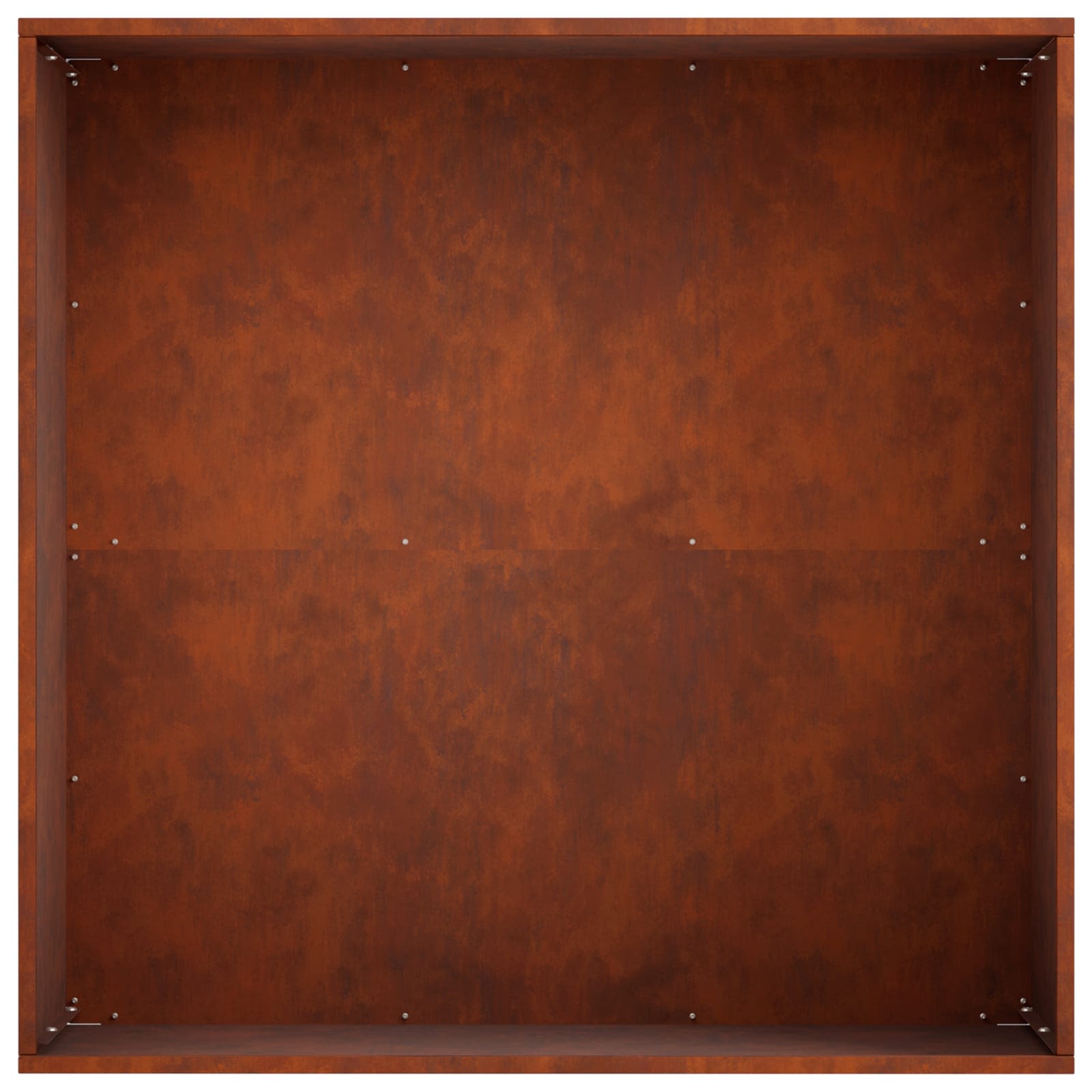 Vaso da giardino 2 pz Ruggine 60 x 60 x 30 cm Acciaio Corten
