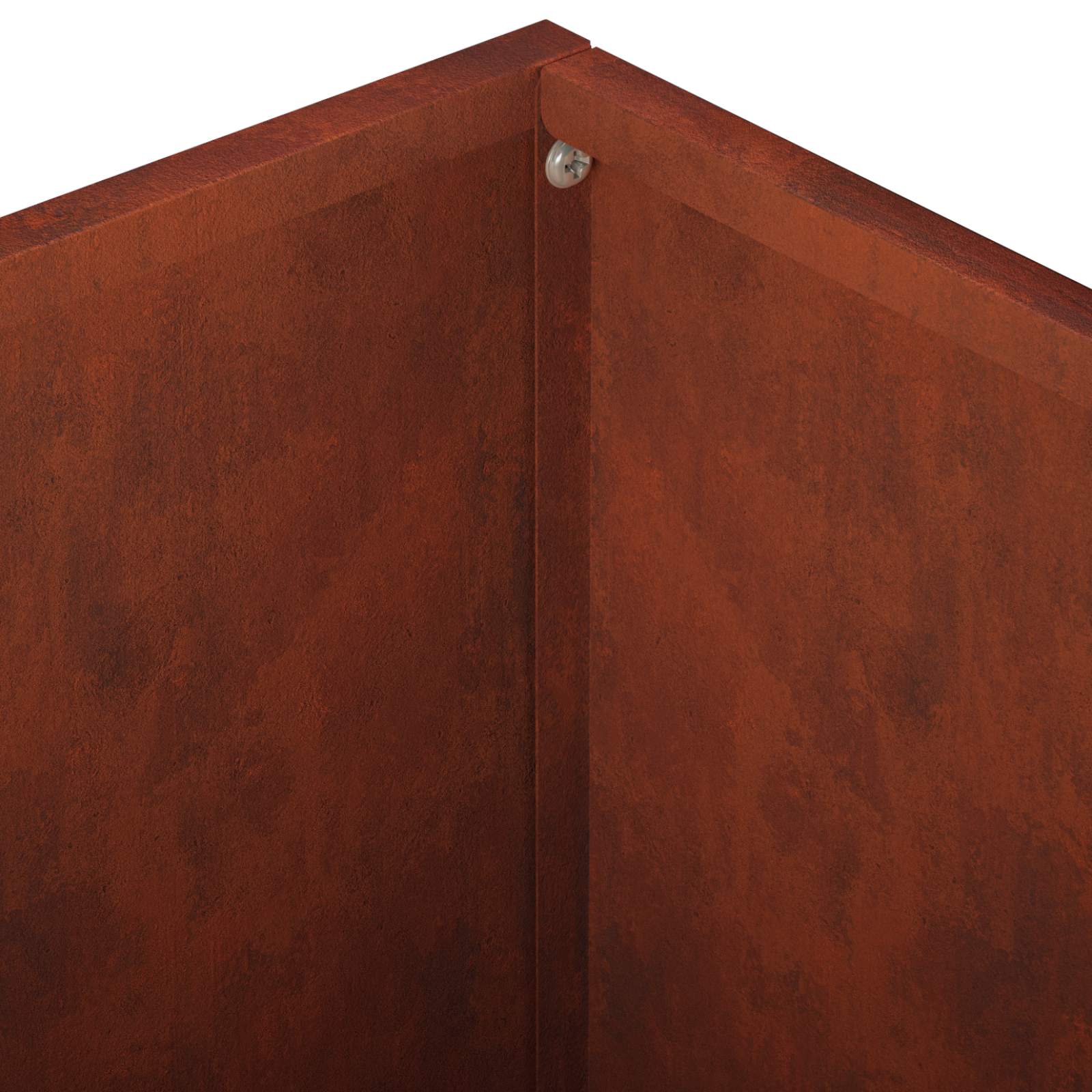 Vaso da giardino 2 pz Ruggine 60 x 60 x 30 cm Acciaio Corten