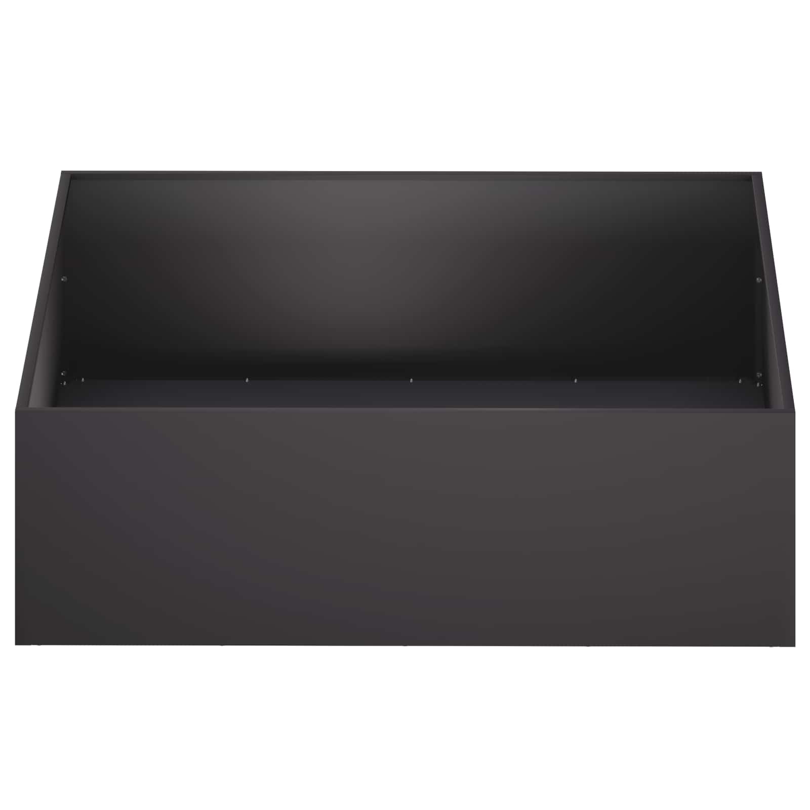 Vaso da giardino Nero 80 x 80 x 30 cm Acciaio laminato a freddo