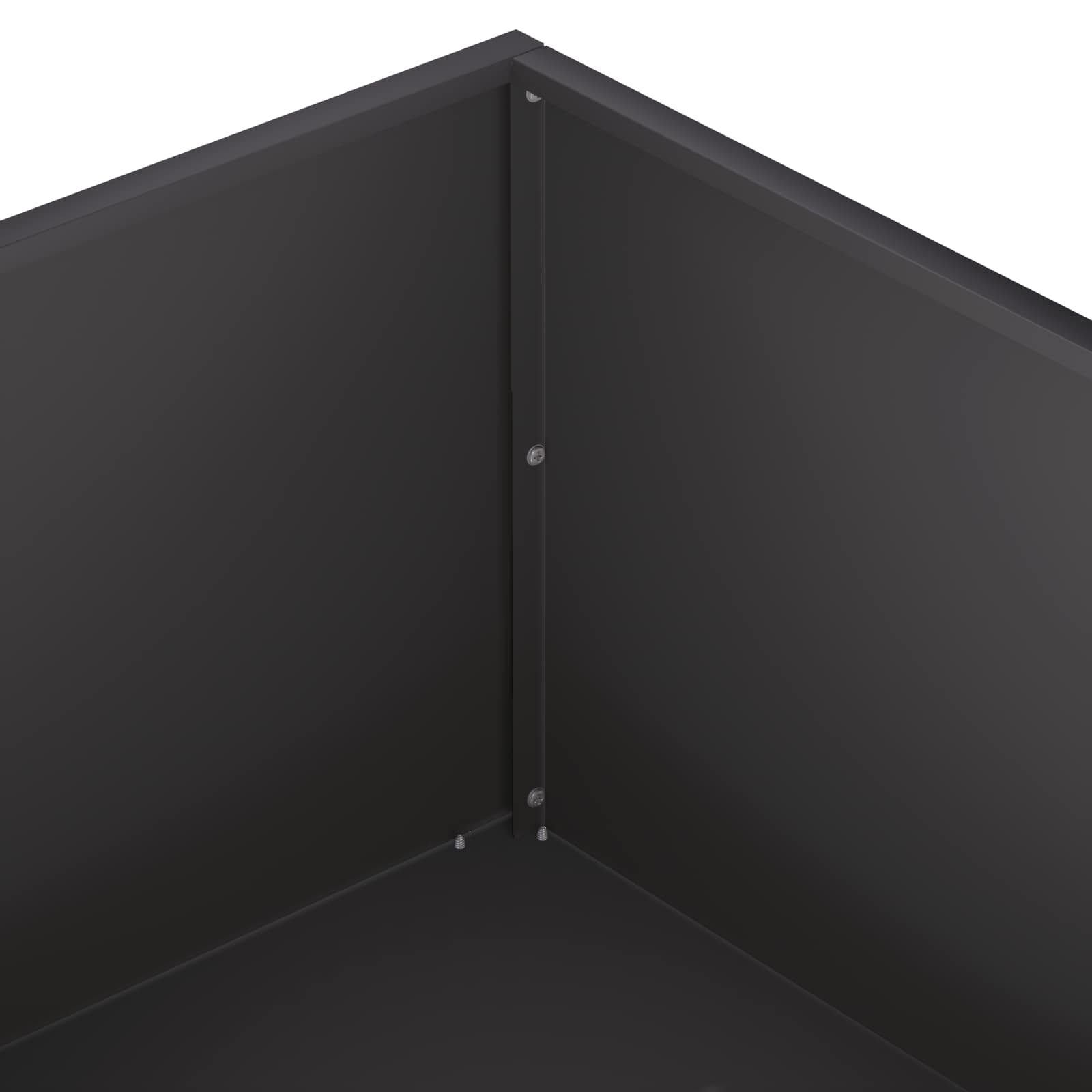 Vaso da giardino 2 pz Nero 80 x 80 x 30 cm