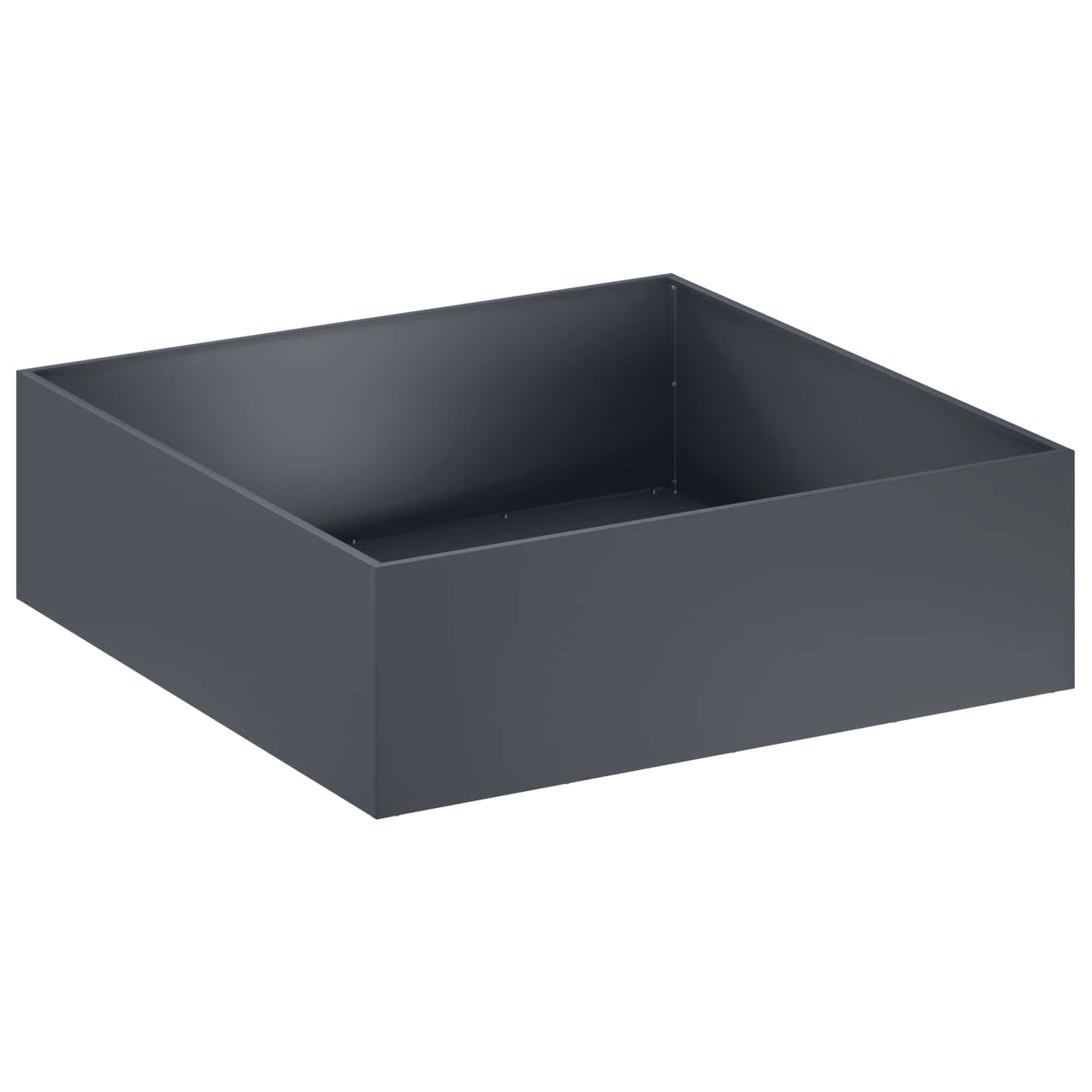 Vaso da giardino 2 pz Antracite 80 x 80 x 30 cm