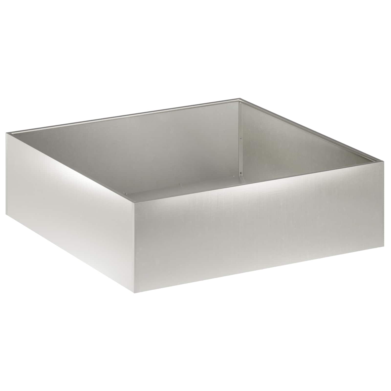 Vaso da giardino 2 pz Argento 100 x 100 x 30 cm Acciaio Inox