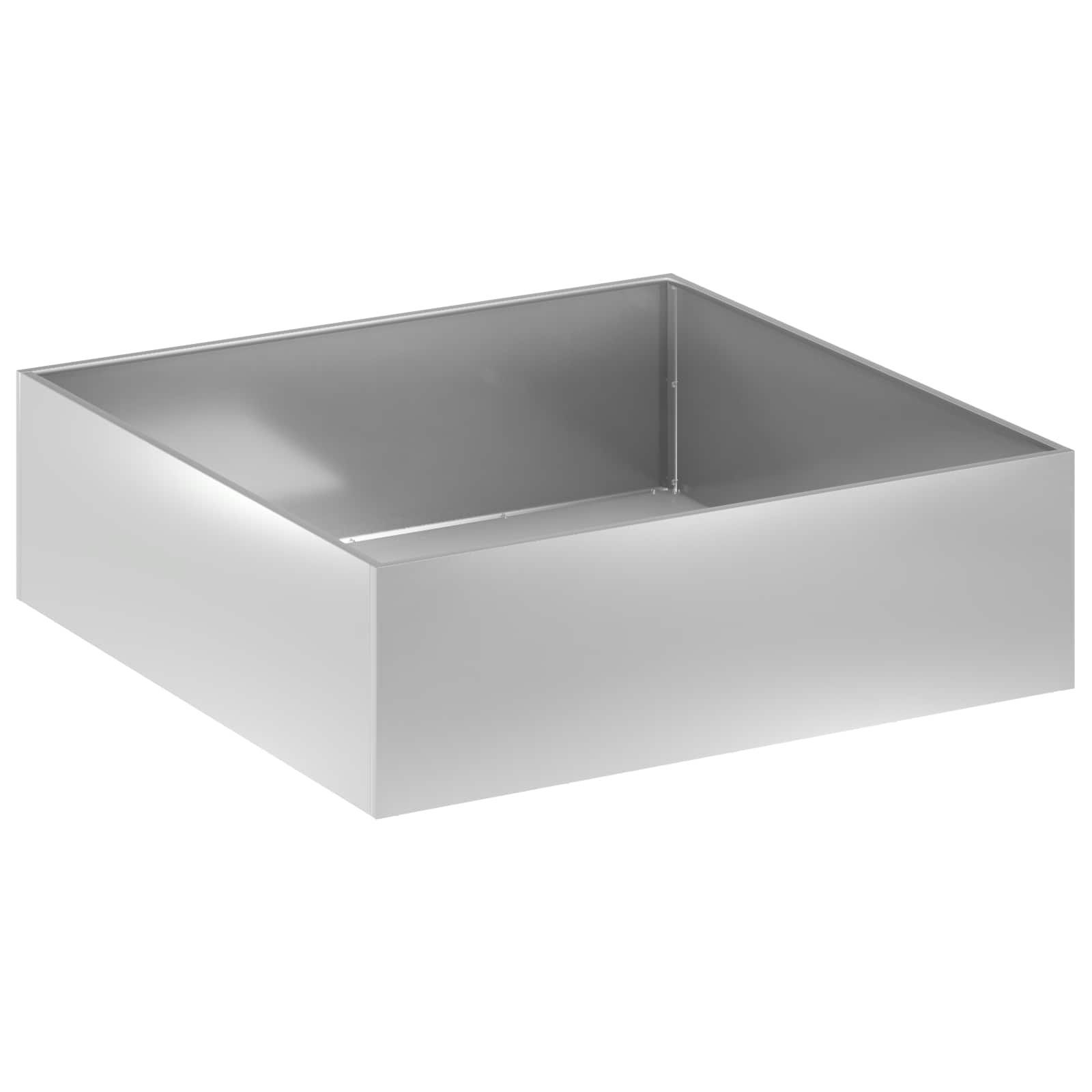 Vaso da giardino 2 pz Argento 100 x 100 x 30 cm Acciaio zincato