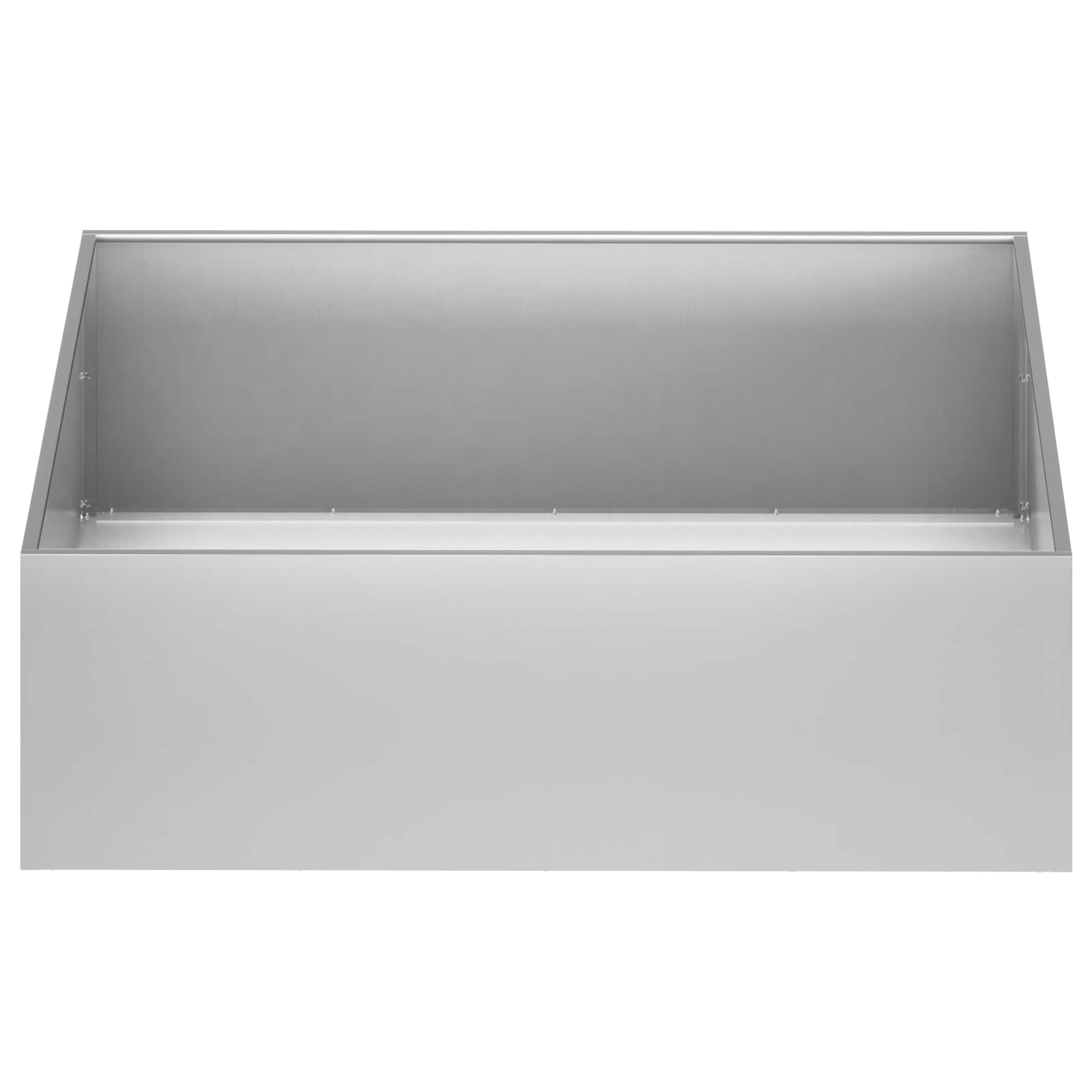 Vaso da giardino 2 pz Argento 100 x 100 x 30 cm Acciaio zincato